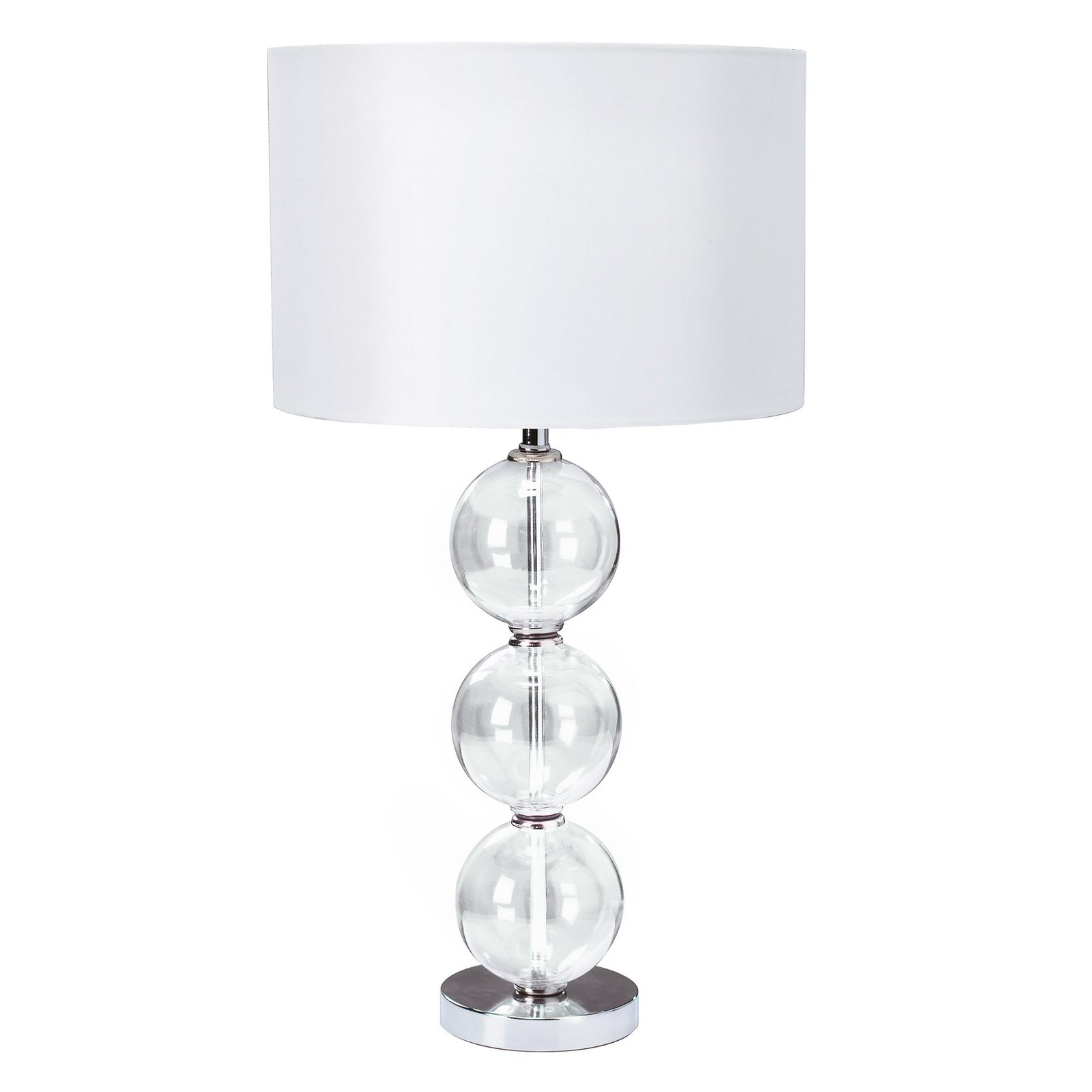 Bliss fabric table lamp, white lampshade