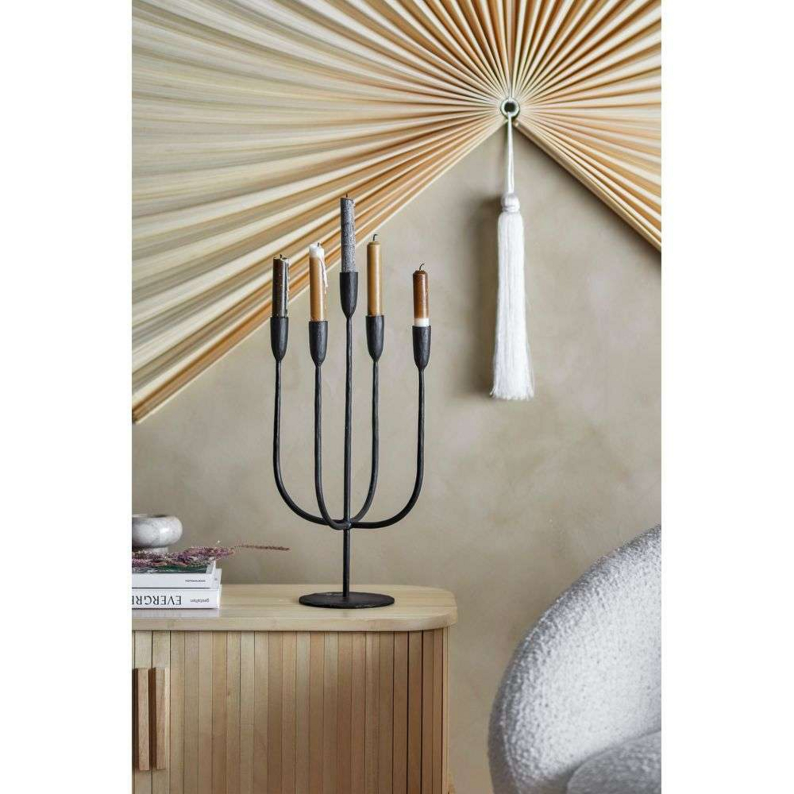 Izma Candle Holder Black  - Bloomingville