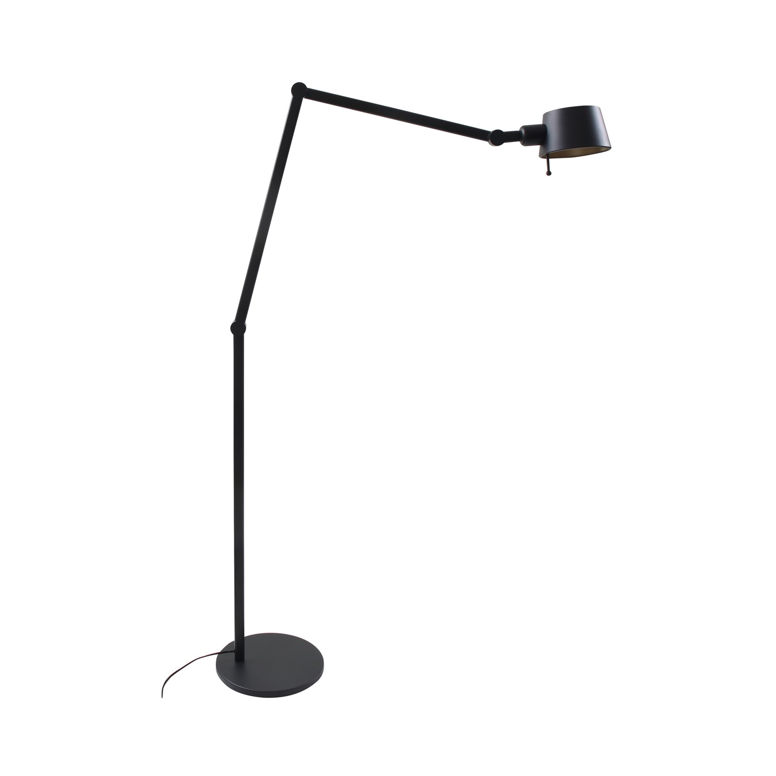 Lucande Silka gulvlampe, høyde 216 cm, justerbar, svart