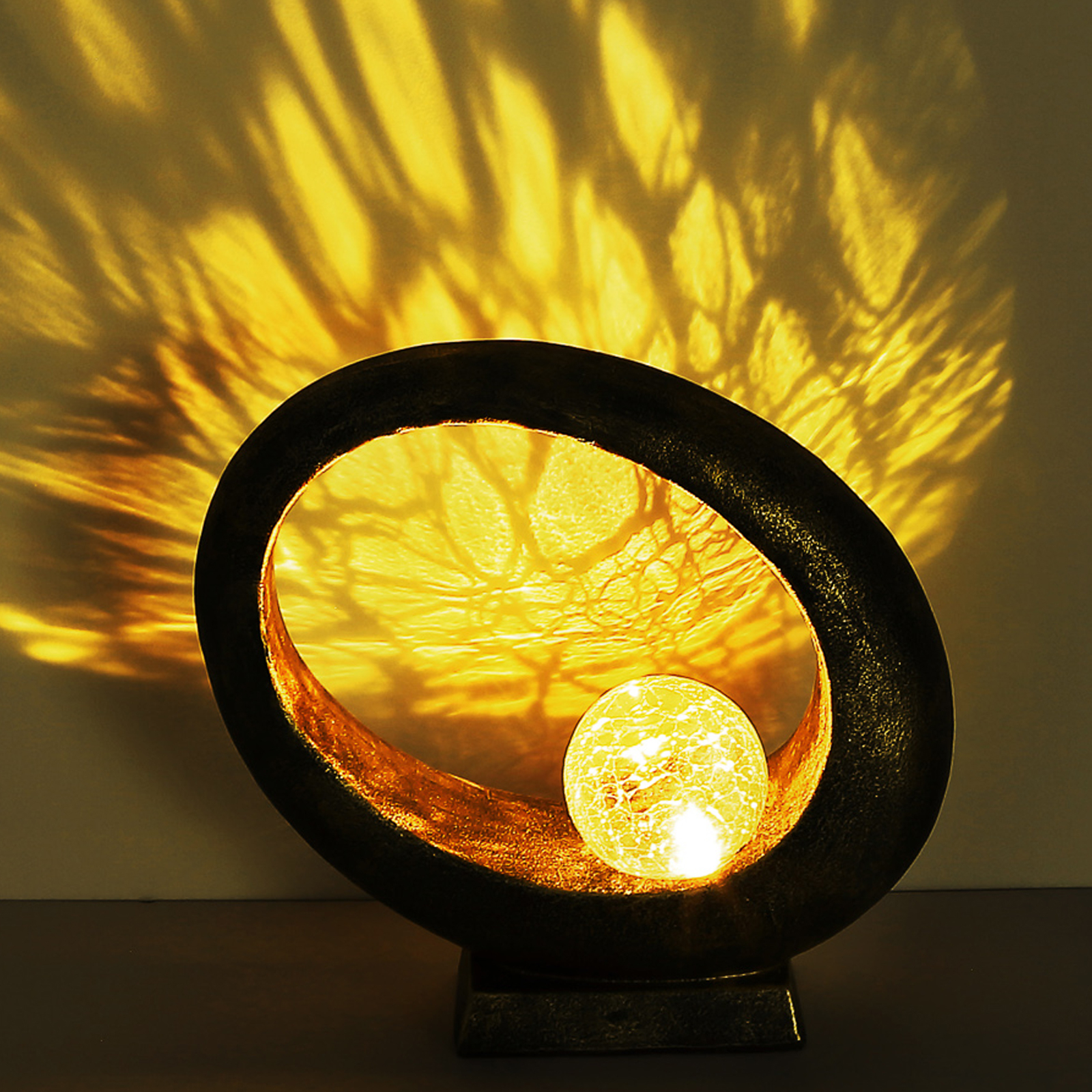 Lampe LED solaire décorative 36526, coloris dorés