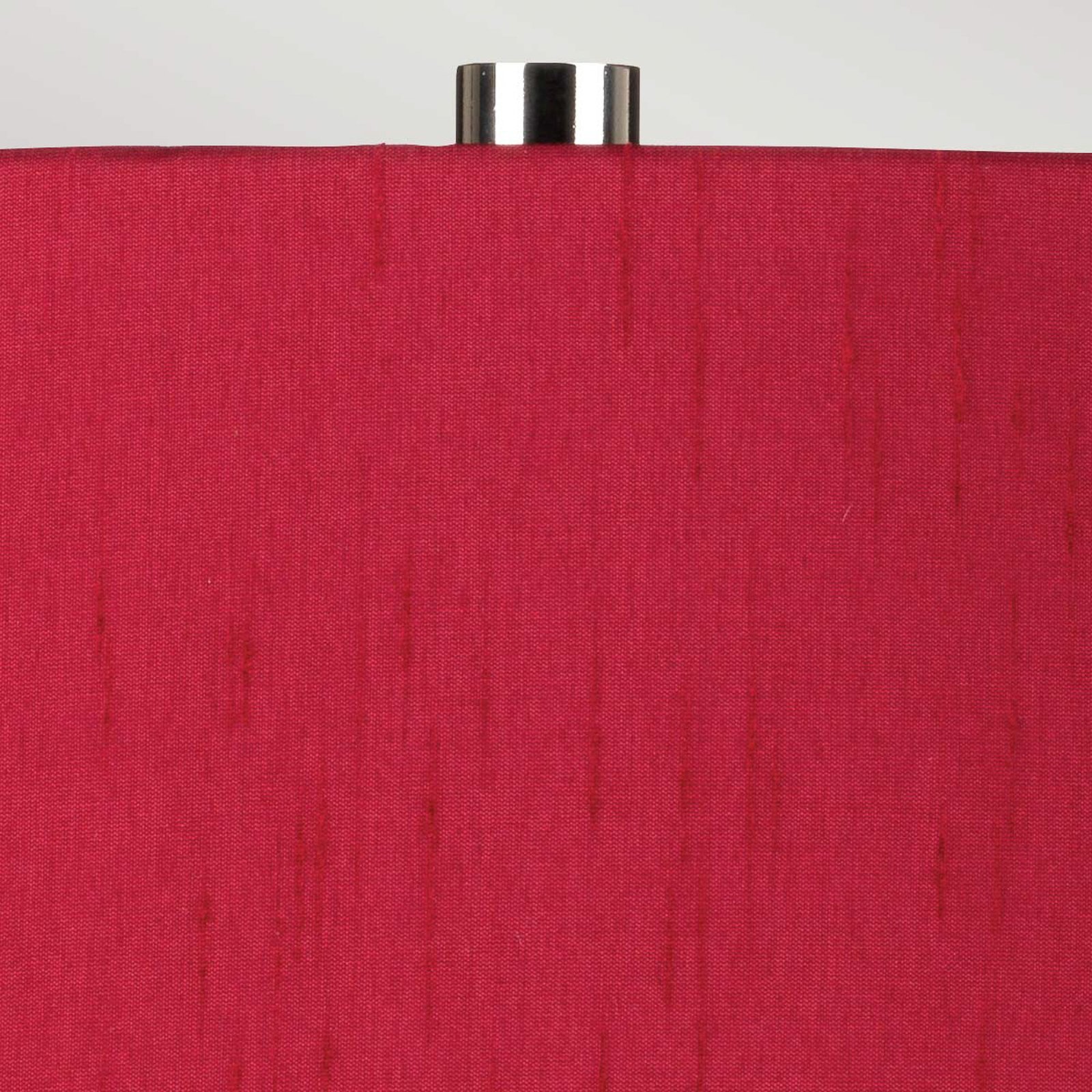 Lámpara de mesa textil Isla níquel pulido/rojo