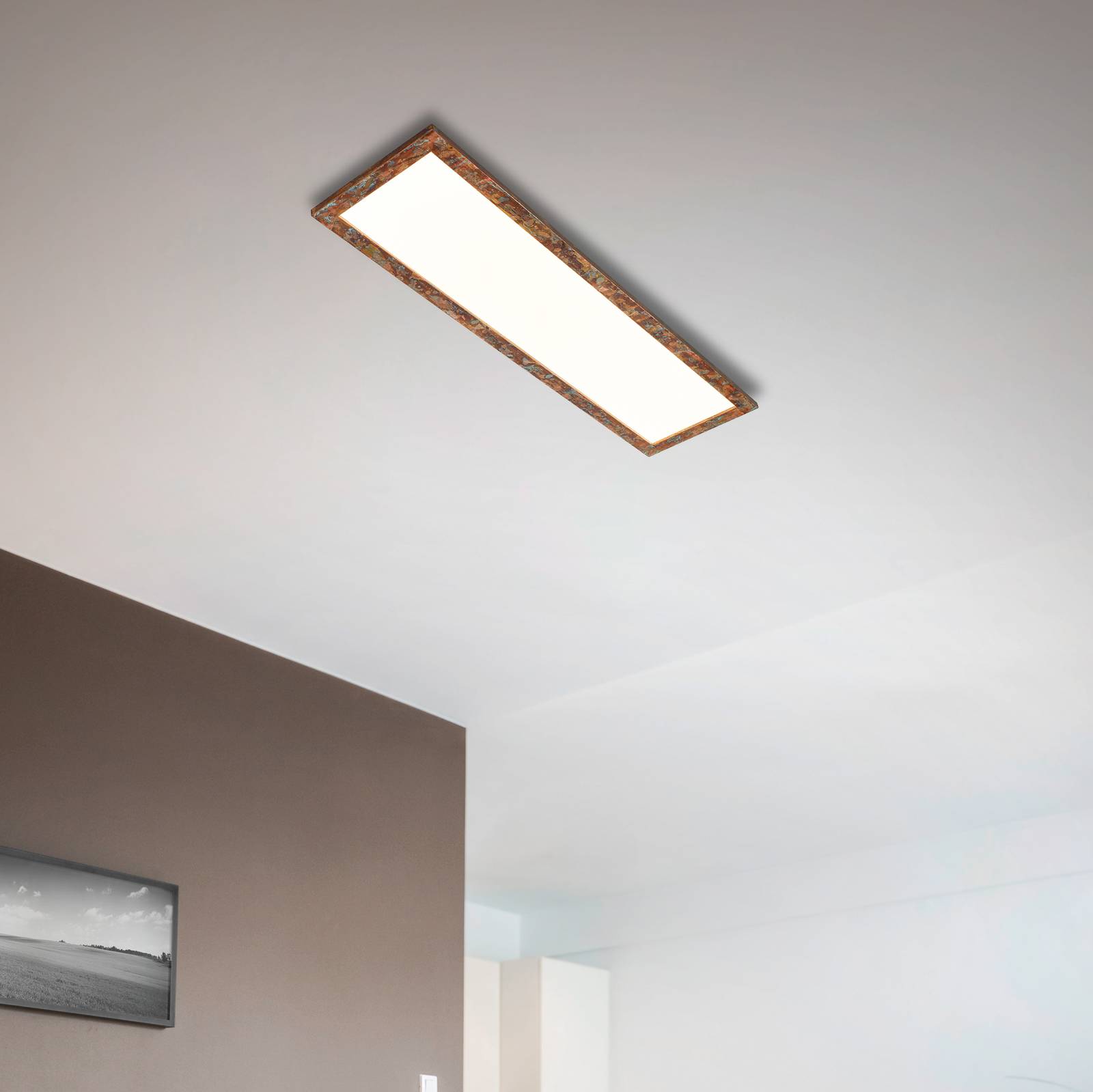 Quitani LED-panel Aurinor kobber 125 cm