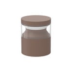Ideal Lux LED-Sockelleuchte Boeing, kaffeebraun, Höhe 15 cm