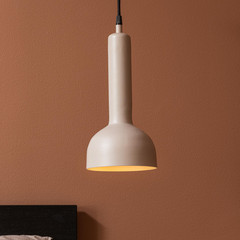 PR Home závěsná lampa Bainbridge, béžová, Ø 15 cm kovová zástrčka