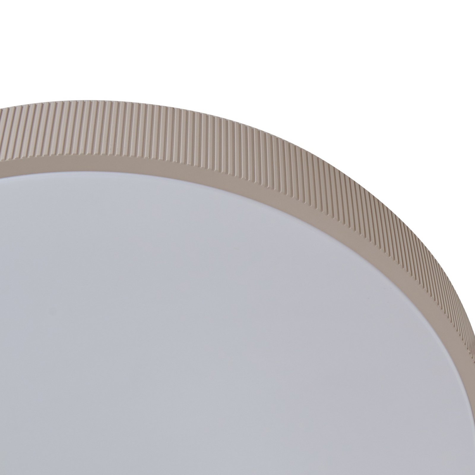 Lindby LED-Deckenlampe Zylo, hellgrau, Ø 49 cm, CCT, dimmbar