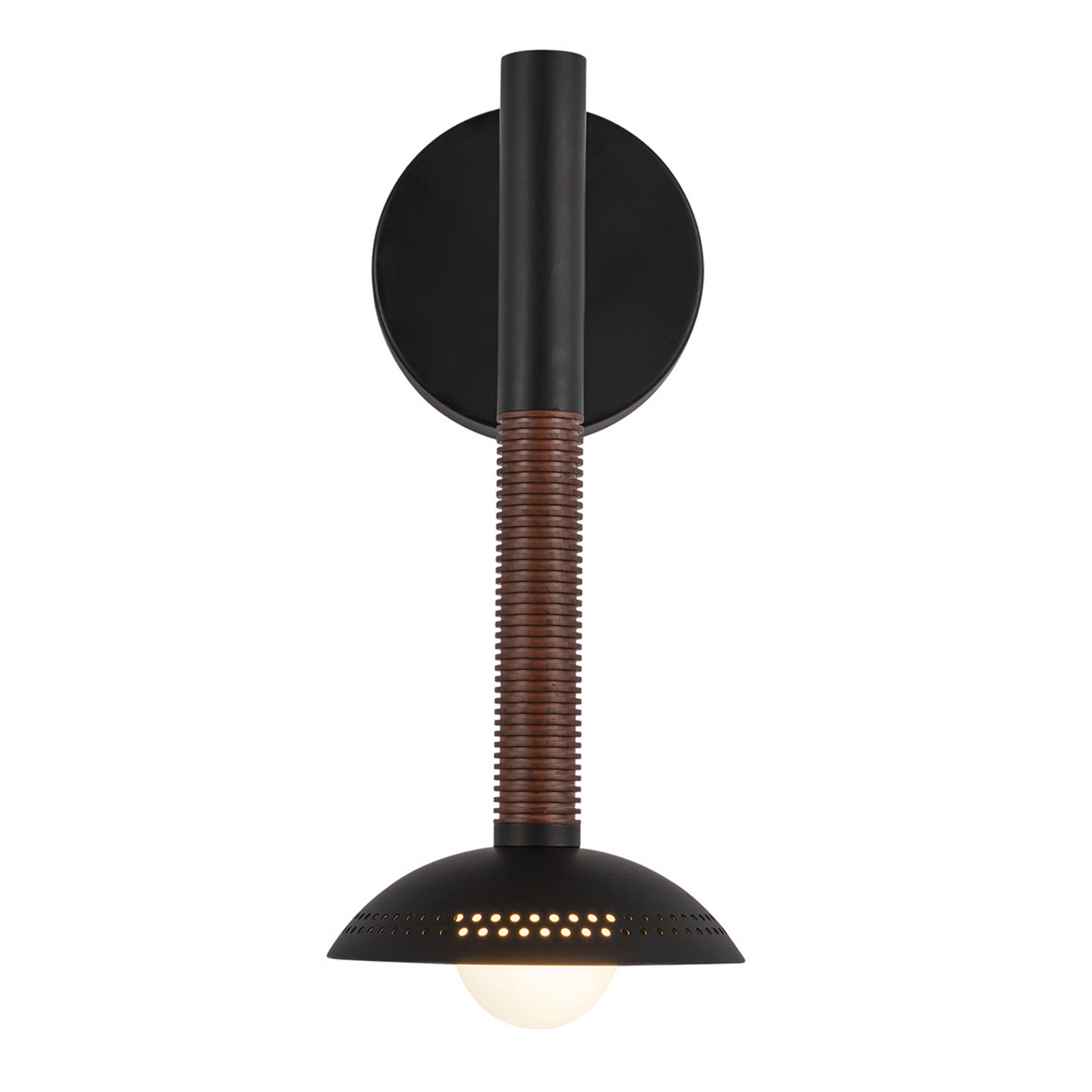 Kinkiet LED Arden, czarny matowy, wysokość 36 cm, metal, ściemniany Kinkiet LED Arden, czarny matowy, wysokość 36 cm, metal, ściemniany