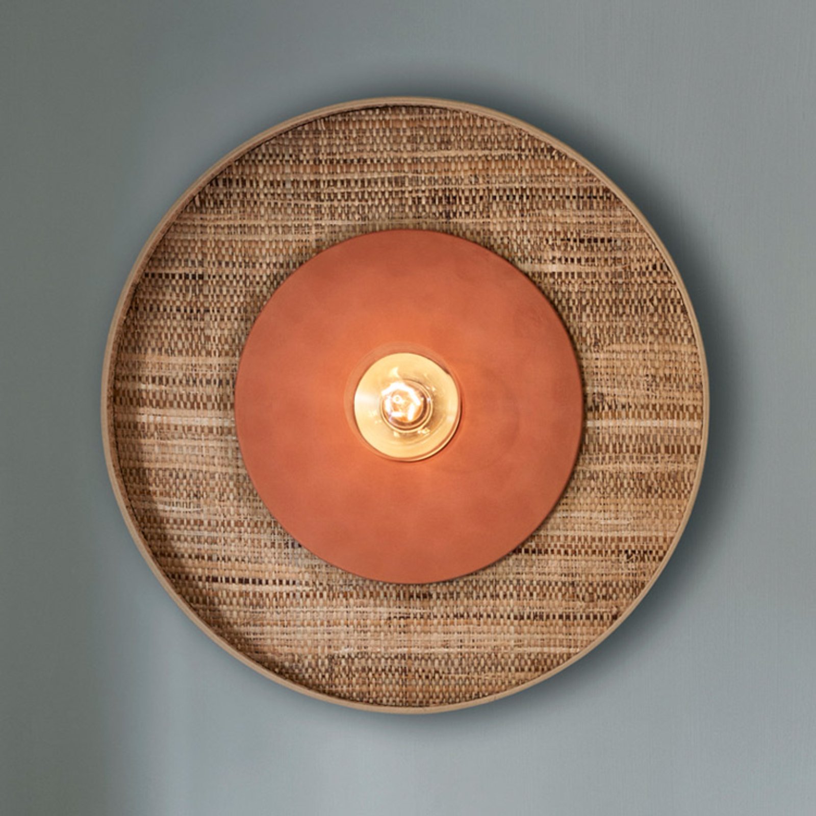 Portinatx Wandleuchte terracotta, Ø50cm - MARKET SET Portinatx Wandleuchte terracotta, Ø50cm - MARKET SET