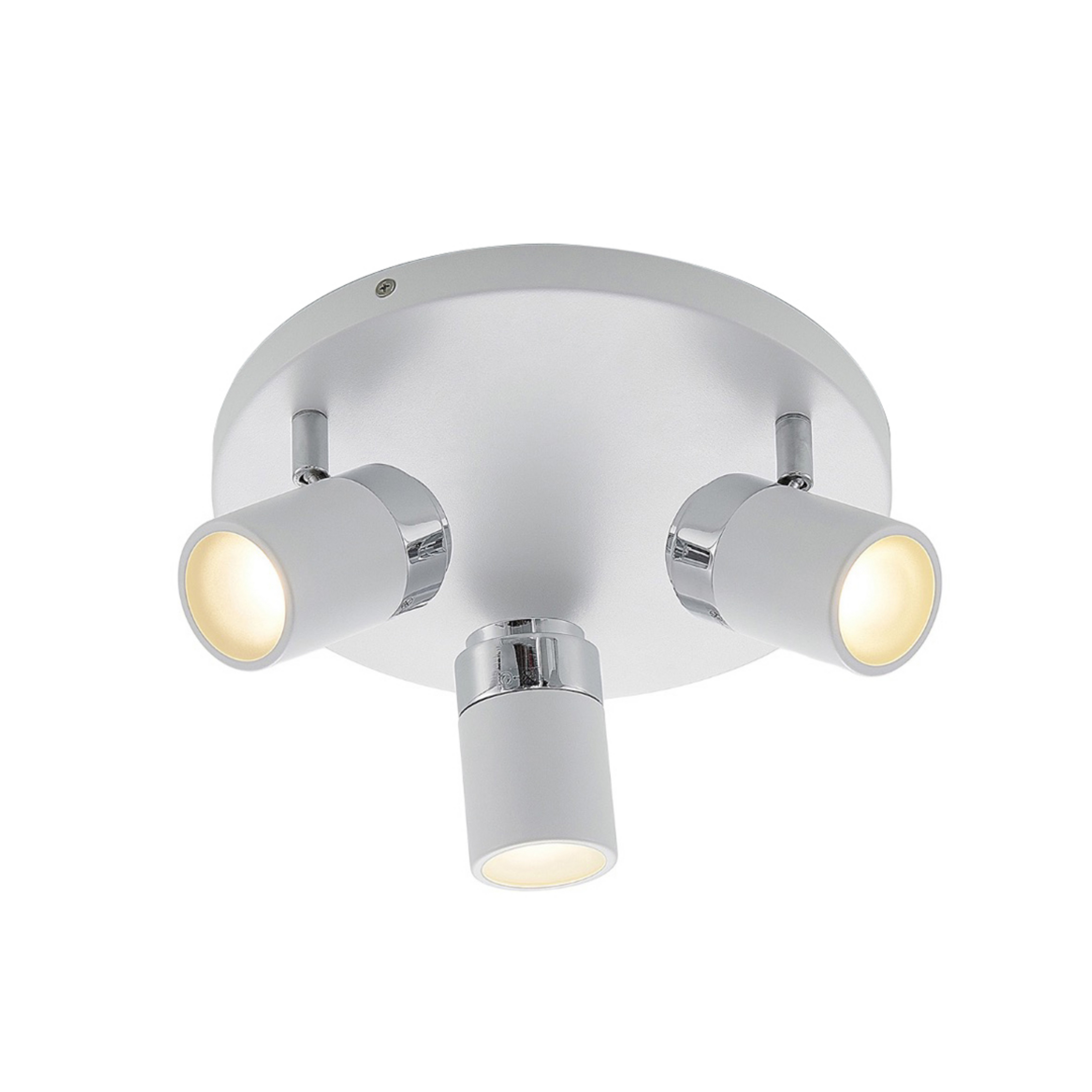 Kardo 3 Ceiling Lamp White/Chrome - Lindby