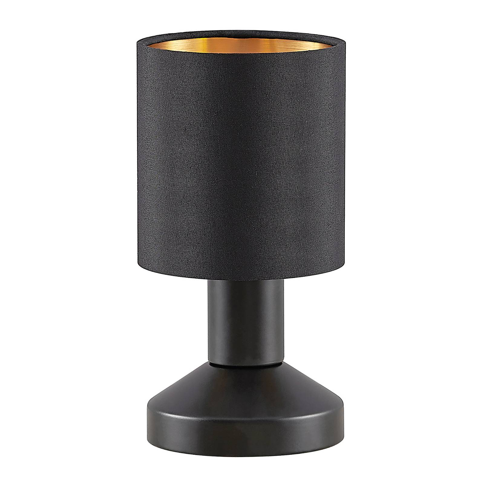 Lindby Tembali table lamp with a touch switch, for Living / Dining Room, metal, fabric, E14, 10 W, H: 18 cm