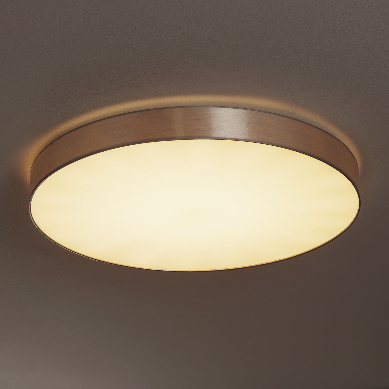 Hufnagel Plafonieră rotundă LED Aurelia cu funcție dimmer - Camera de zi / sufragerie - modern - argintiu periat opal - Plastic