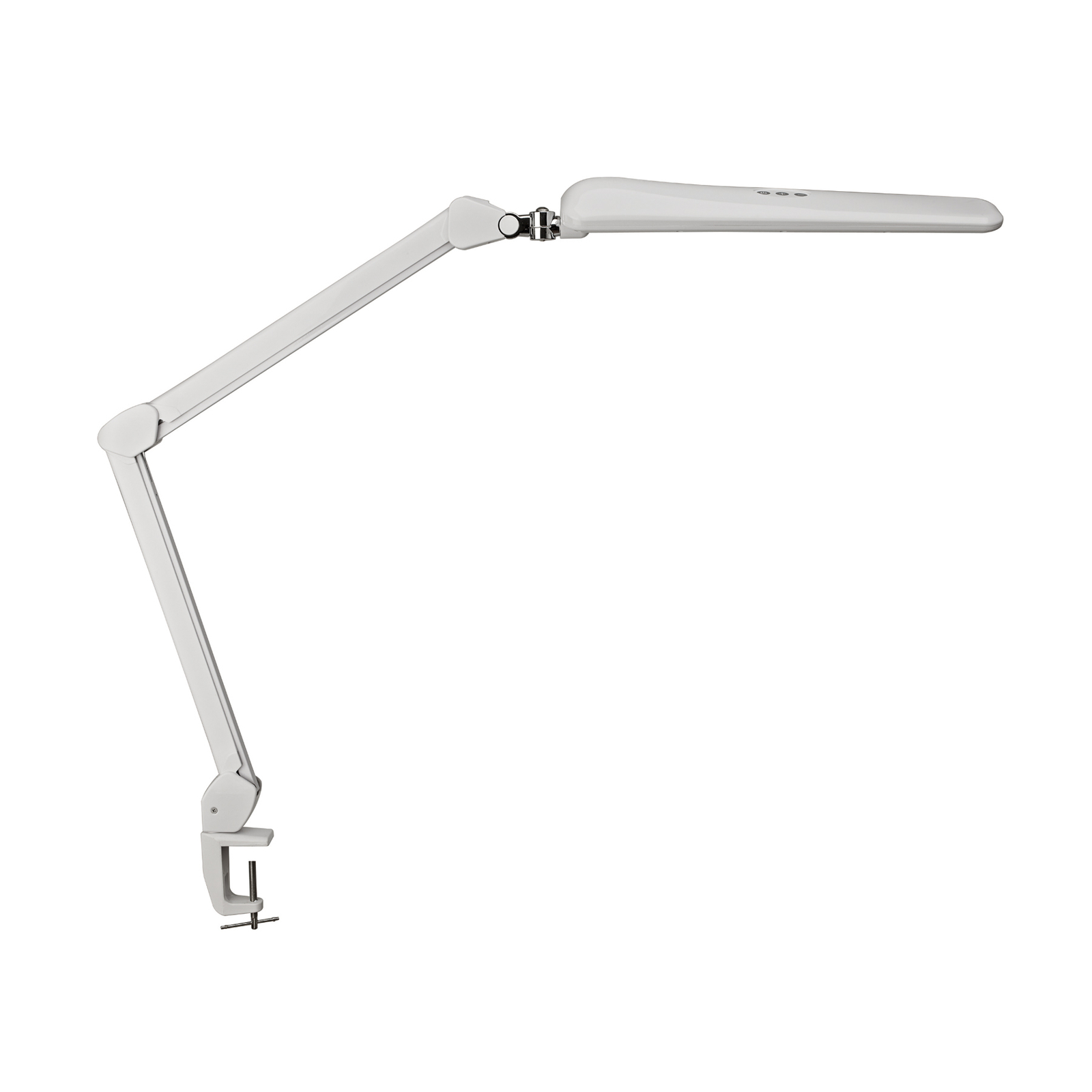 MAULcraft Lámpara de mesa LED con base de pinza, atenuable