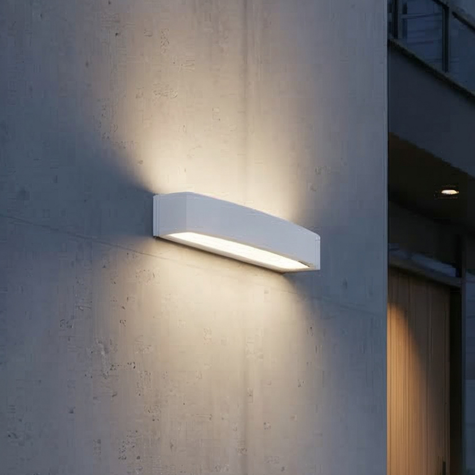 Ideal Lux āra sienas lampa Andromeda, balta, platums 45 cm, E27