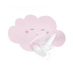 Wandlamp Wolkengesicht in roze met spot