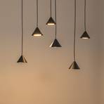 Suspension Elit Spider, 6 lampes, noir, métal