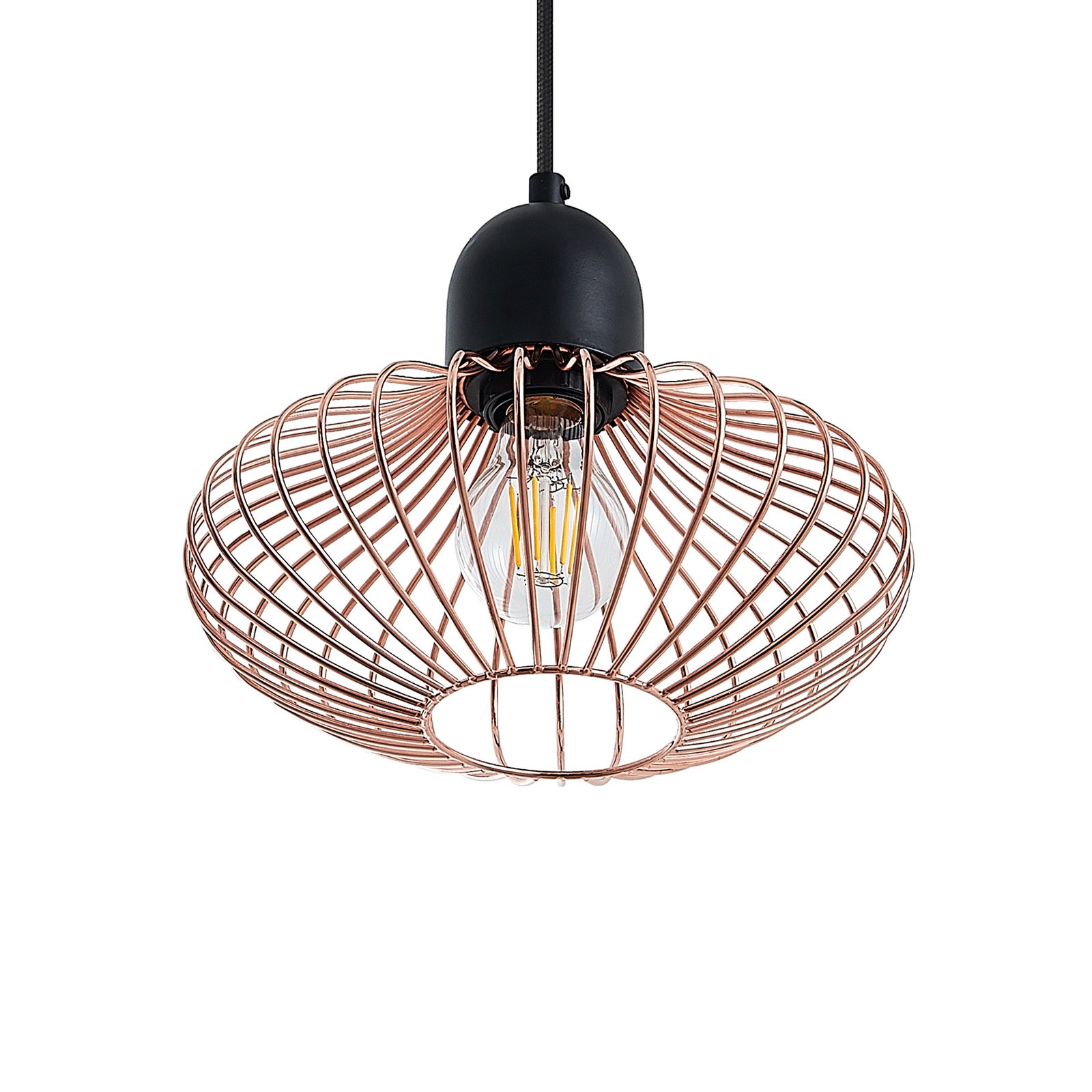 Justinos 3 Pendelleuchte Black/Copper - Lindby