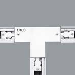 ERCO 3-circuit T connector, PE on the right, white