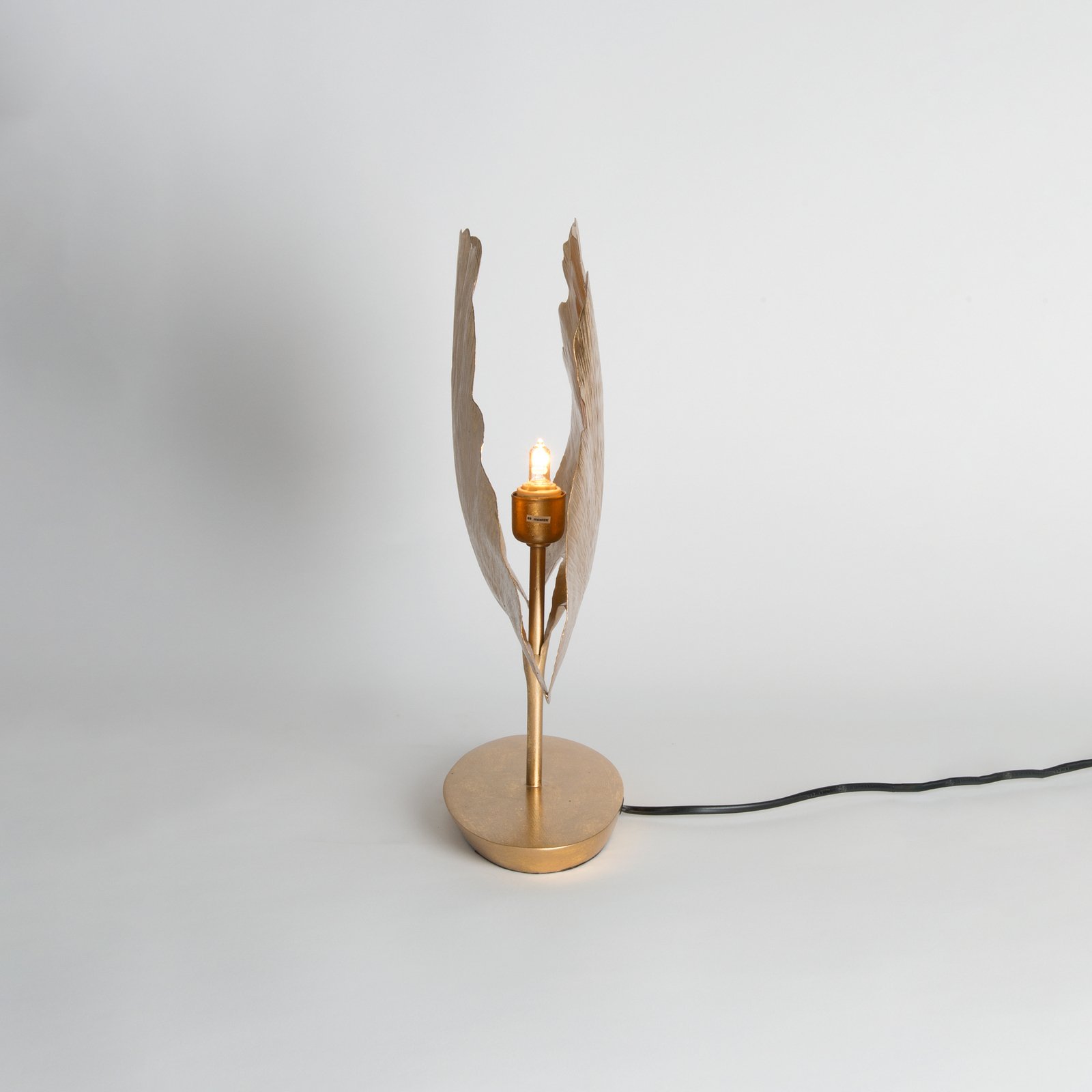 Ginkgo galda lampa, zelta krāsā, 36x34cm