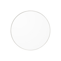 AYTM Zrkadlo Circum, číre / sivohnedé, Ø 70 cm, sklo, drevo