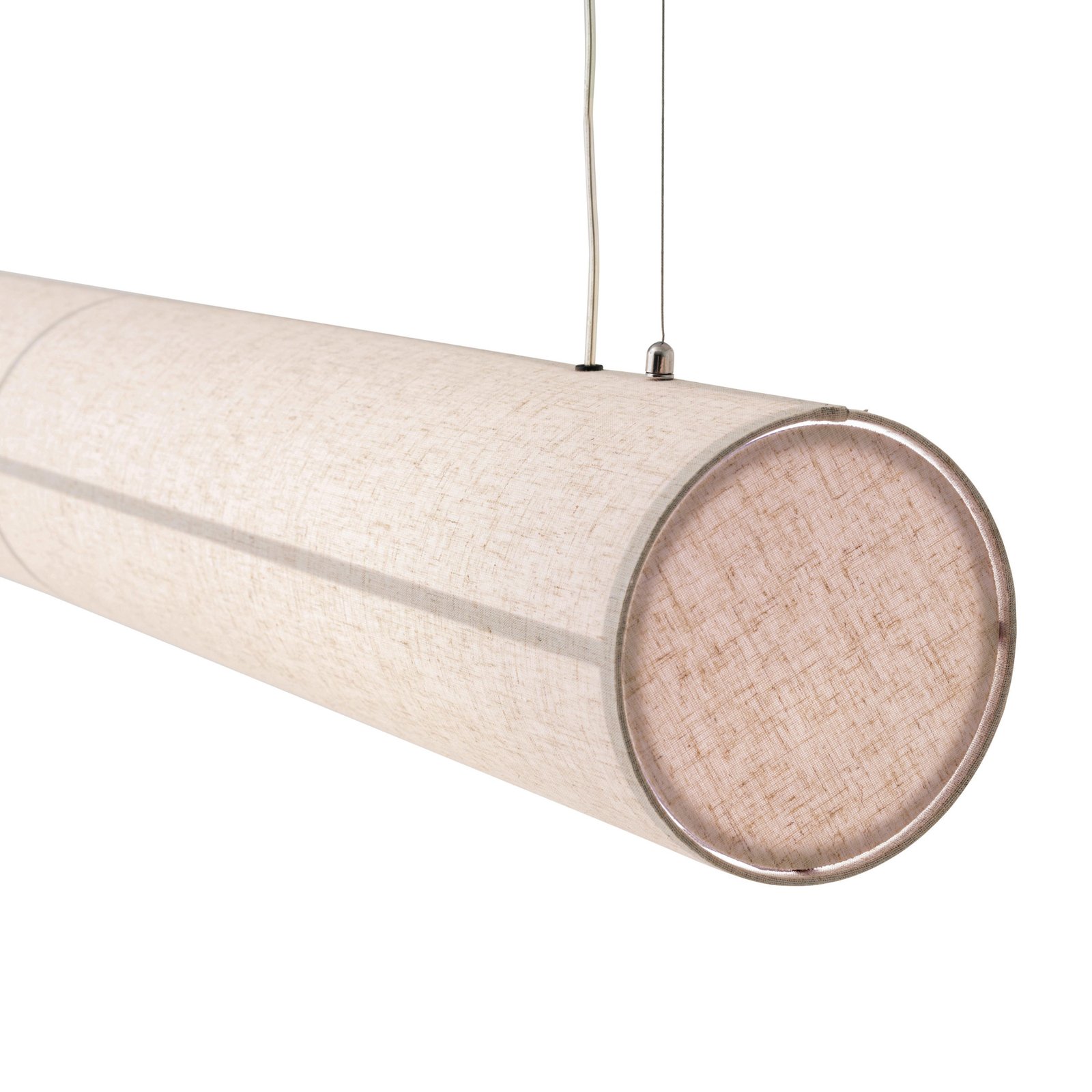 Audo hanglamp Hashira Lineair, natuurlijke kleur, lengte 140 cm