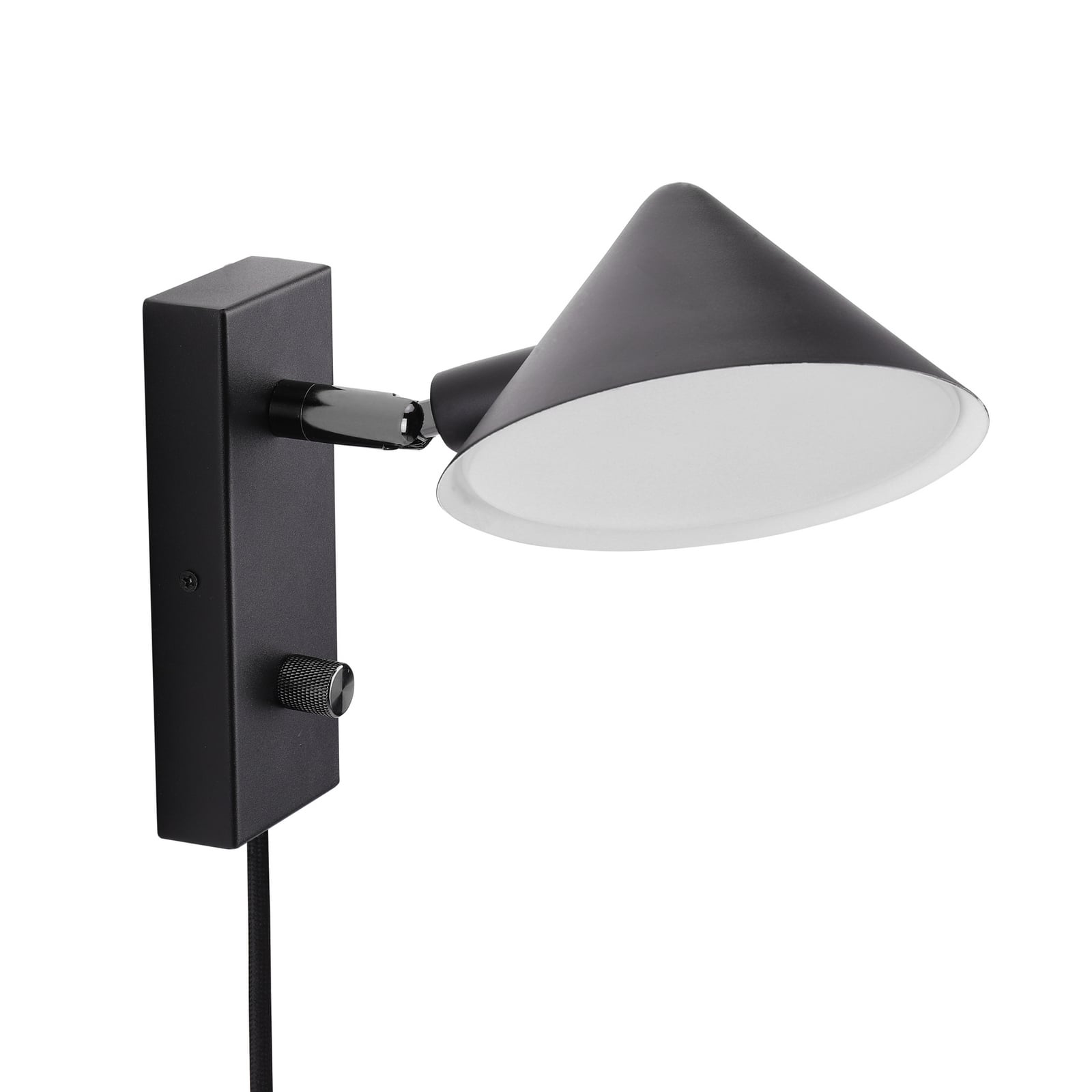 Kuro zidna lampa, crna, 16 cm, G9, s utikačem - Watt &amp; Veke