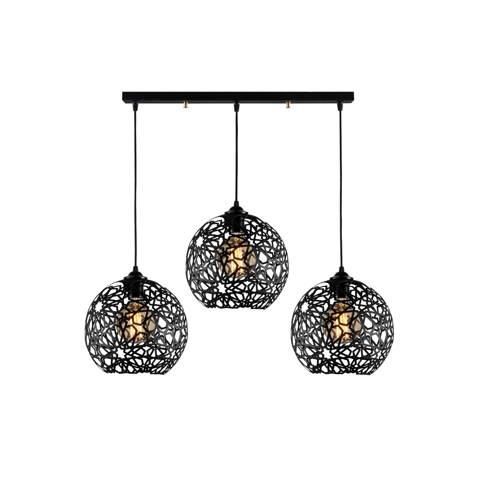 Hanglamp Fellini MR-786 3-lamps lineair zwart