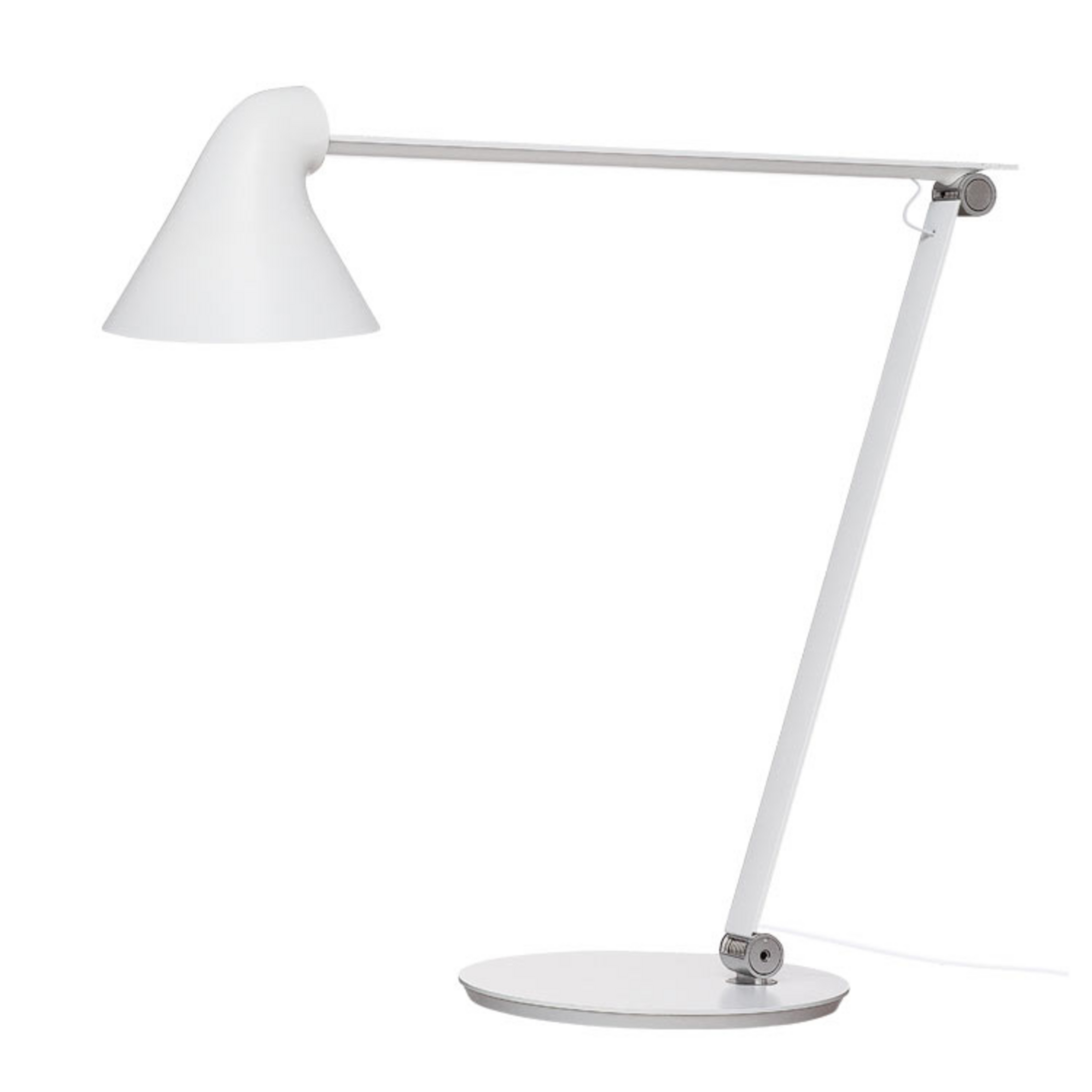 NJP bordlampe med fot, hvit, 2700 K – Louis Poulsen