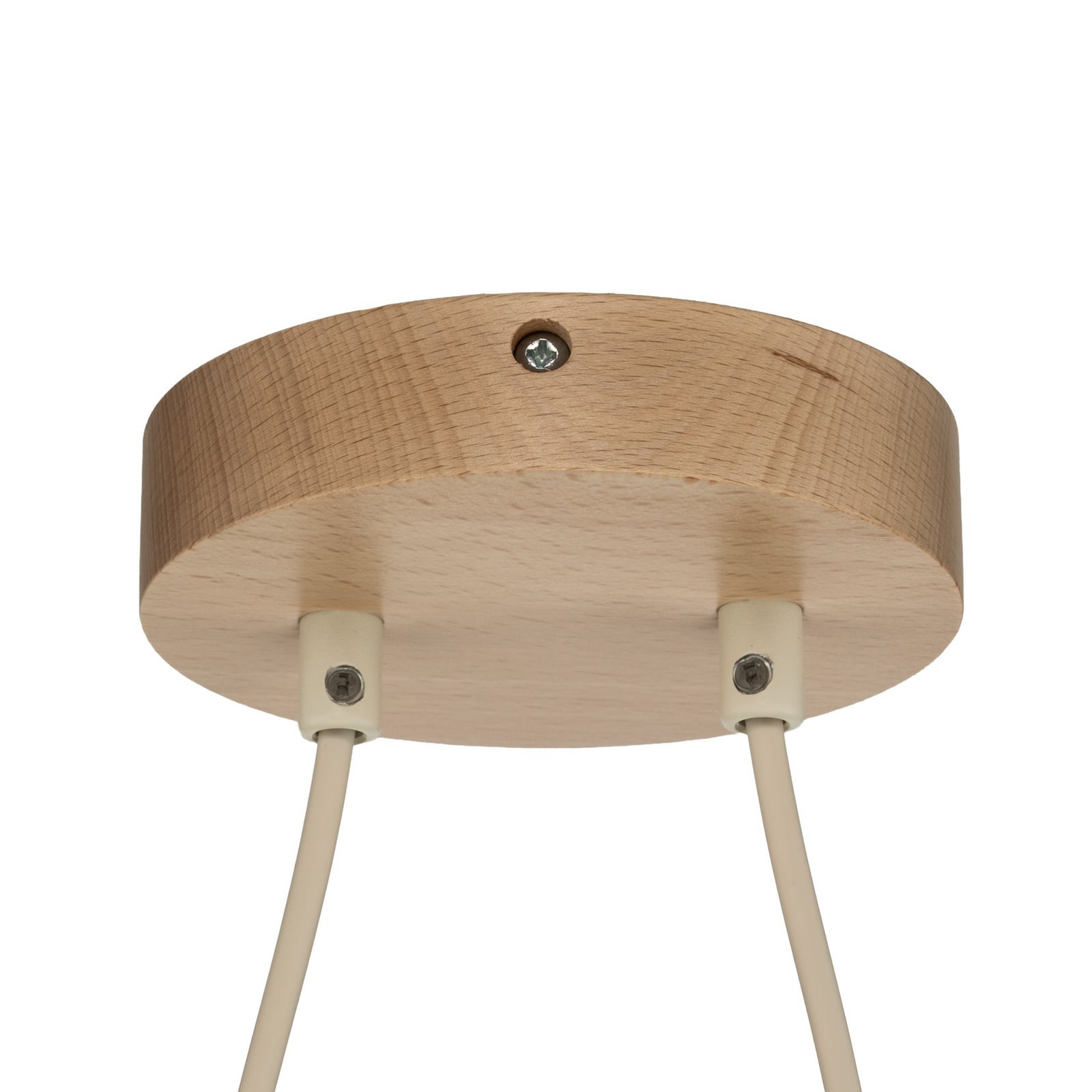 Hängeleuchte Woodstock, sandfarben, Holz/Metall, 2-flammig,