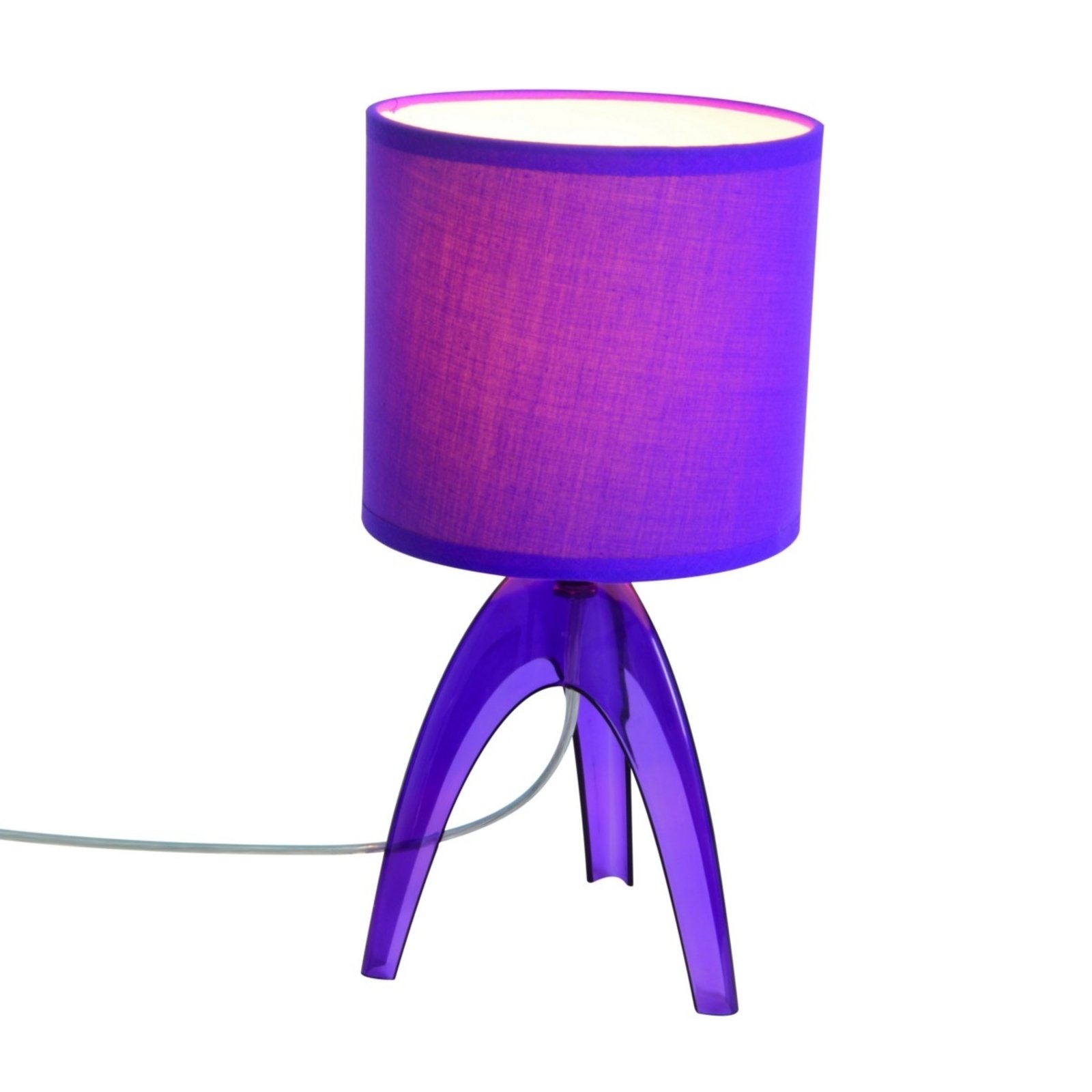 Lámpara de mesa de moda Ufolino, violeta