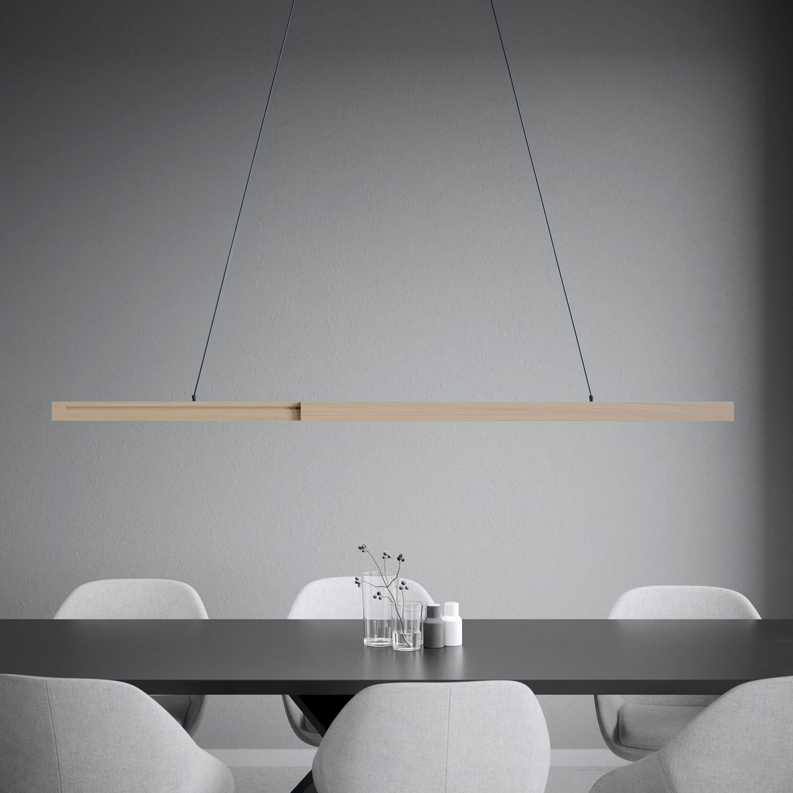 Montebuono LED-Hängelampe, holz 180 cm dim - Stars of Light