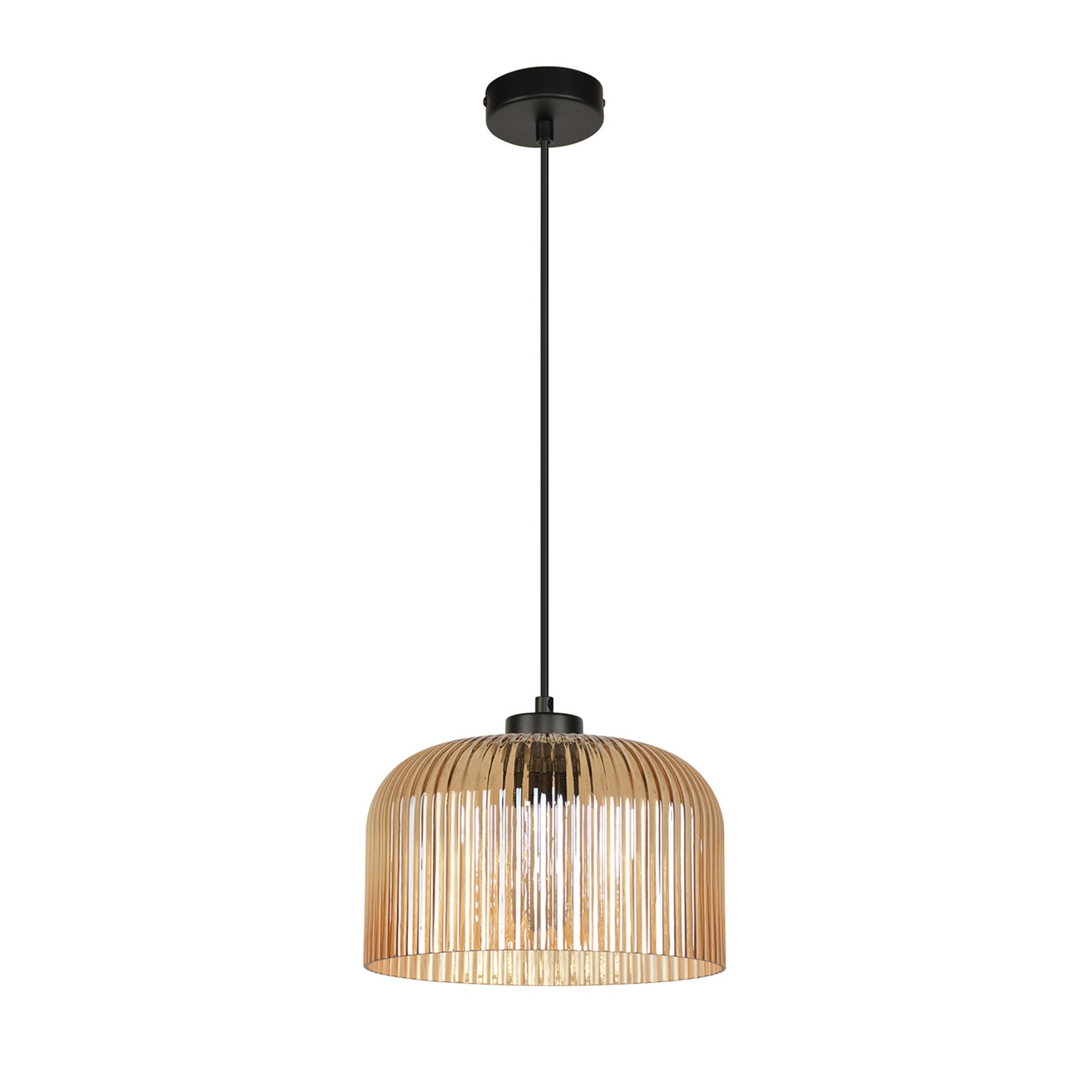 Luigi viseća svjetiljka, jantarno/crna, Ø 25 cm - Corep SAS