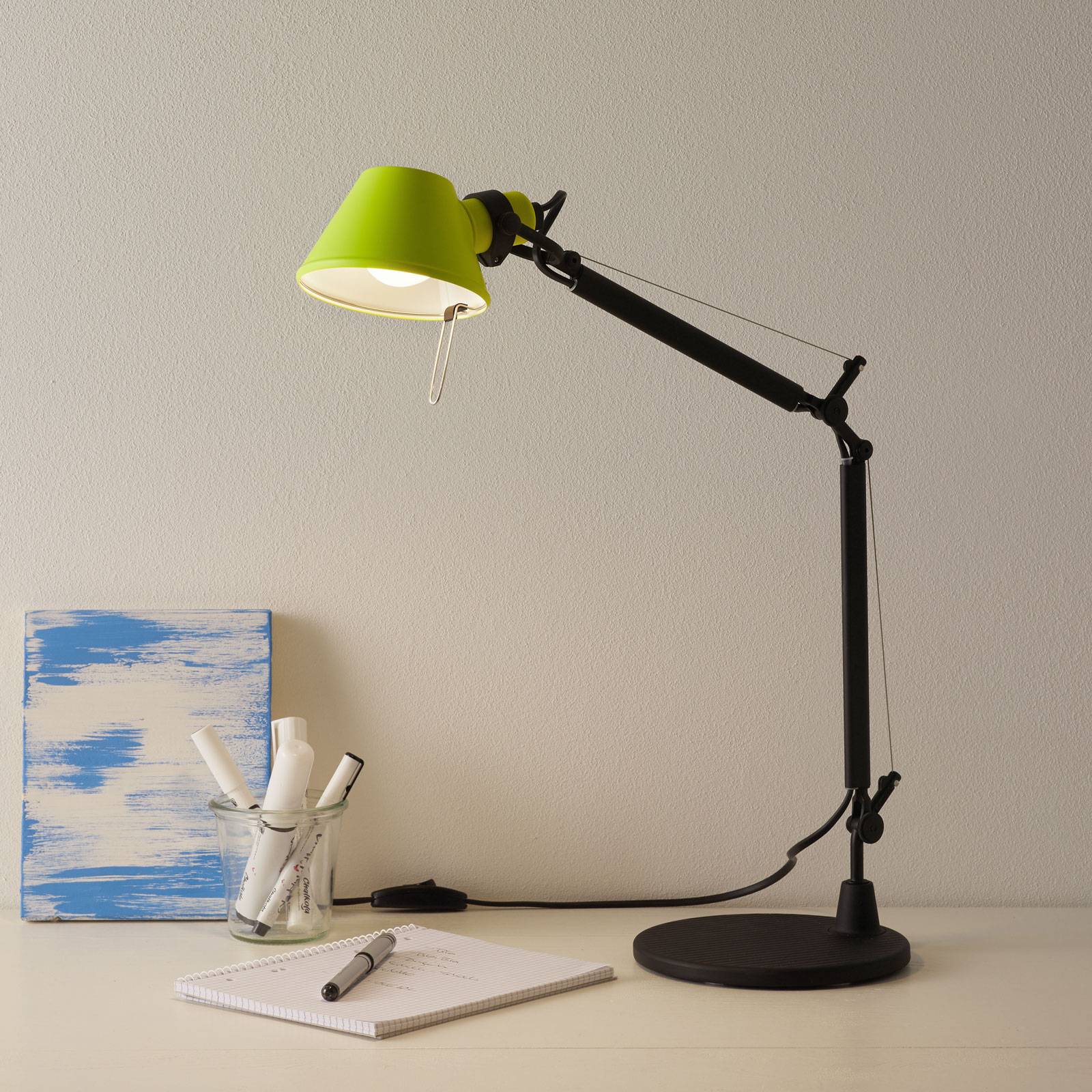 Artemide Tolomeo Micro Bicolor table noir/jaune