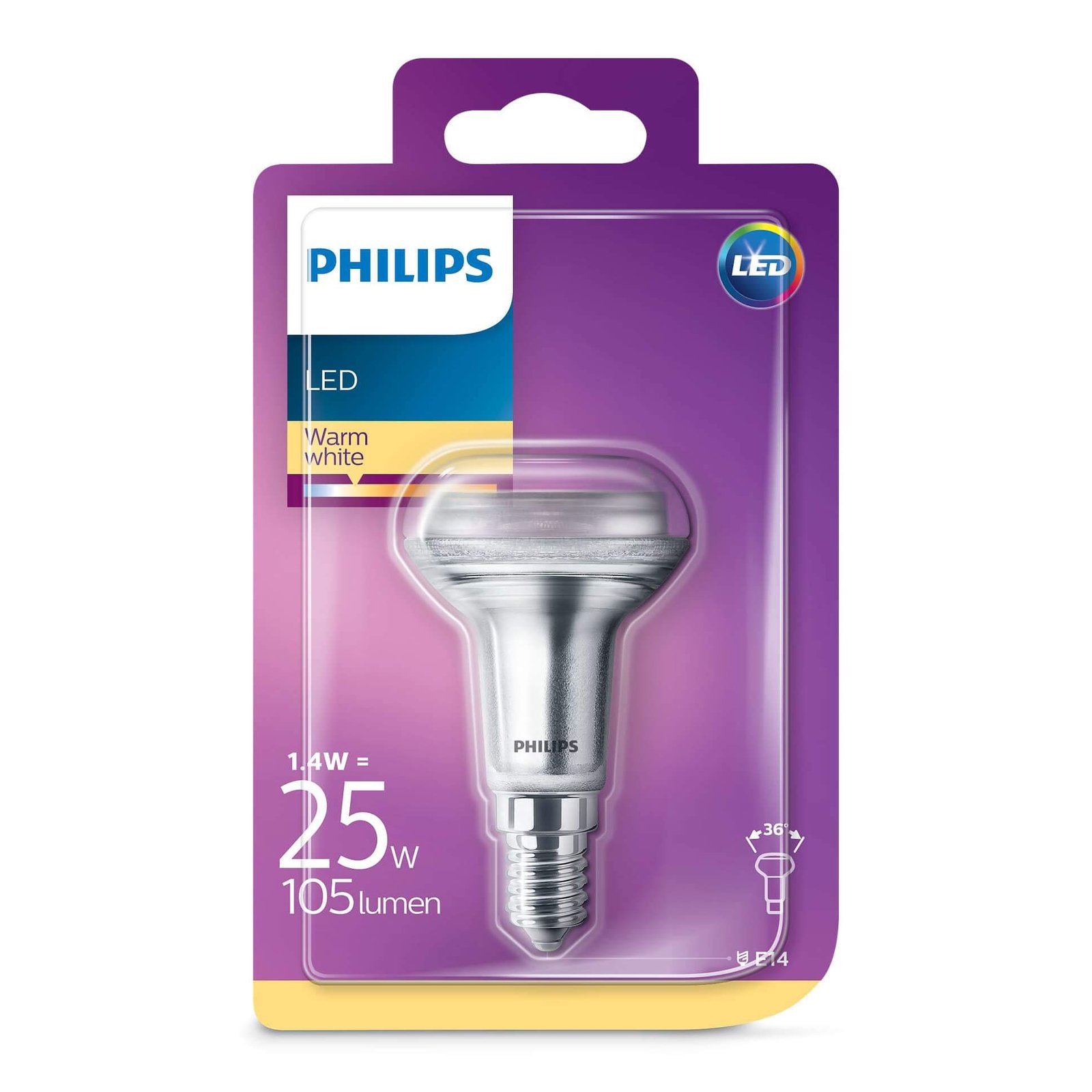 Bec LED 1,4W (105lm) R50 Reflector E14 - Philips