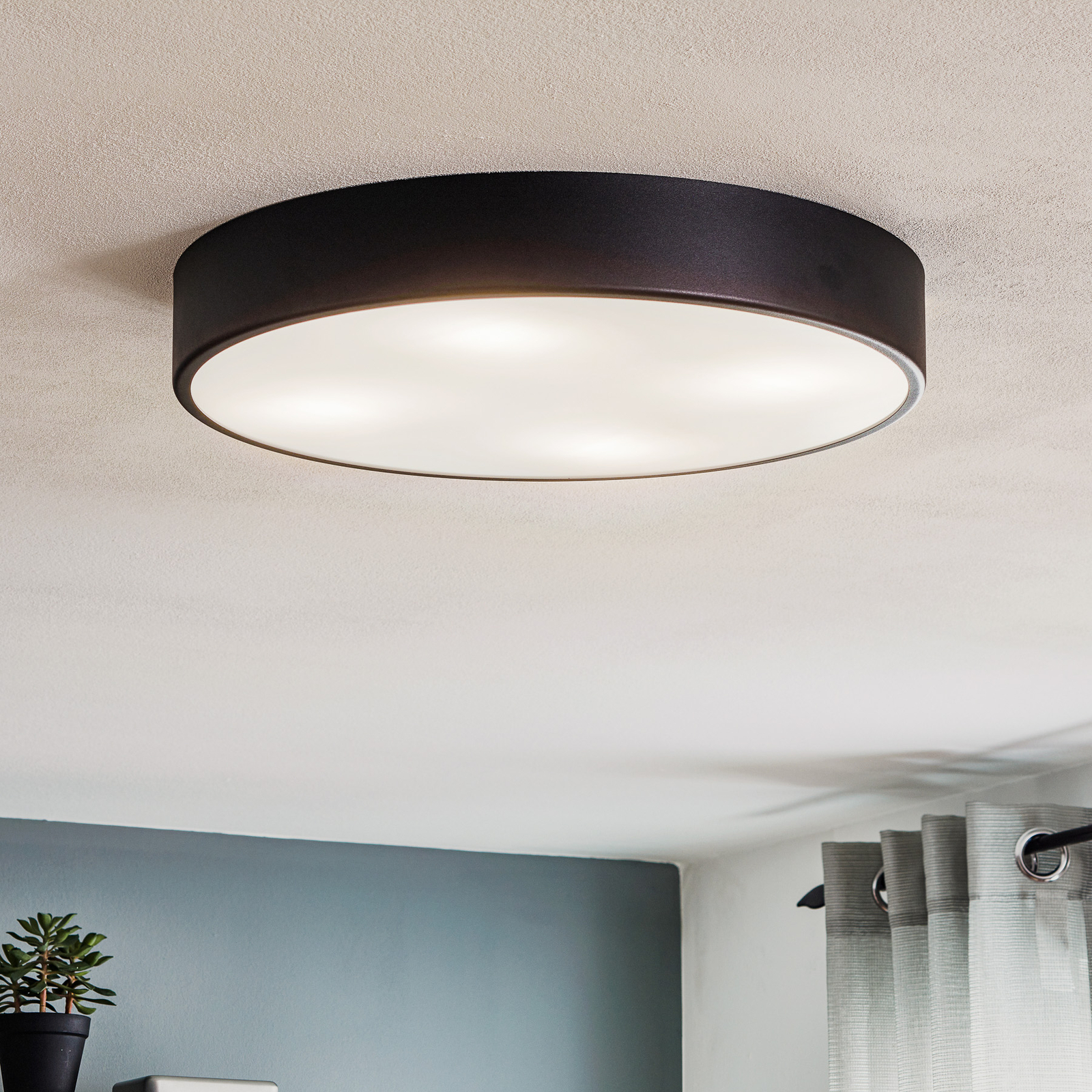 Cleo ceiling light, Ø 50 cm, black