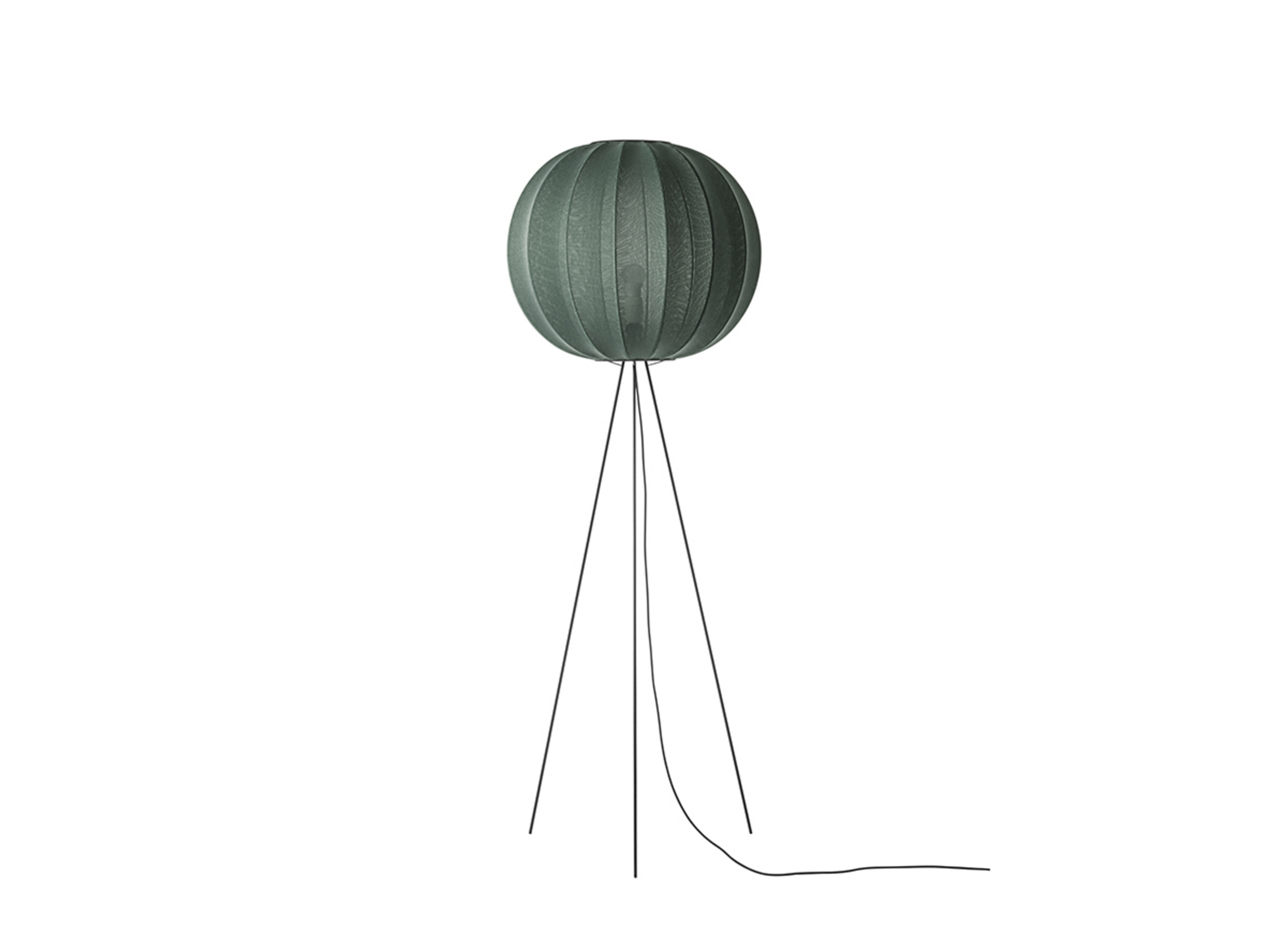 Candeeiro de pé Knit-Wit 60 Round, 175 cm, verde - Feito à mão