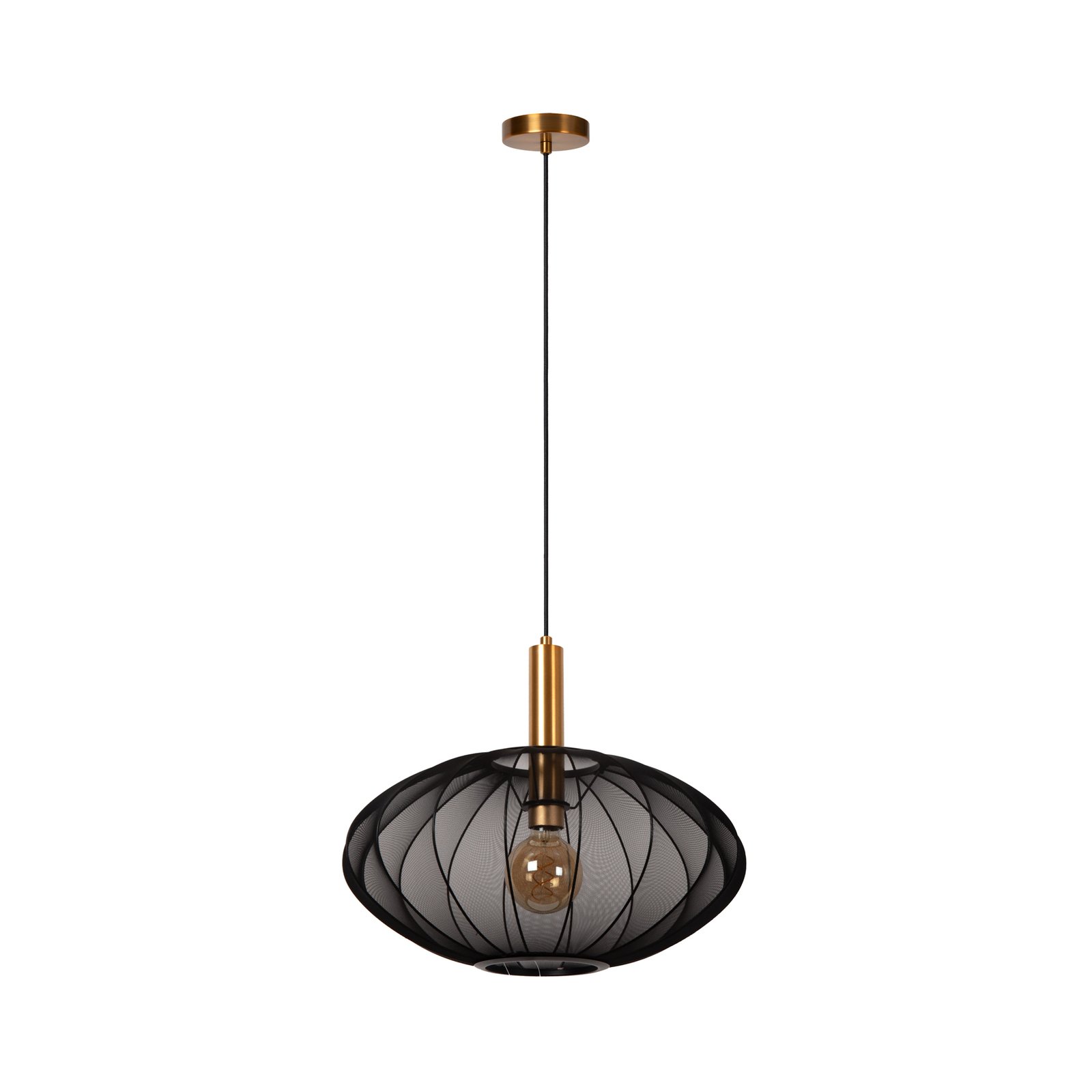 Lampa wisząca Corina, czarna, Ø 50 cm, E27