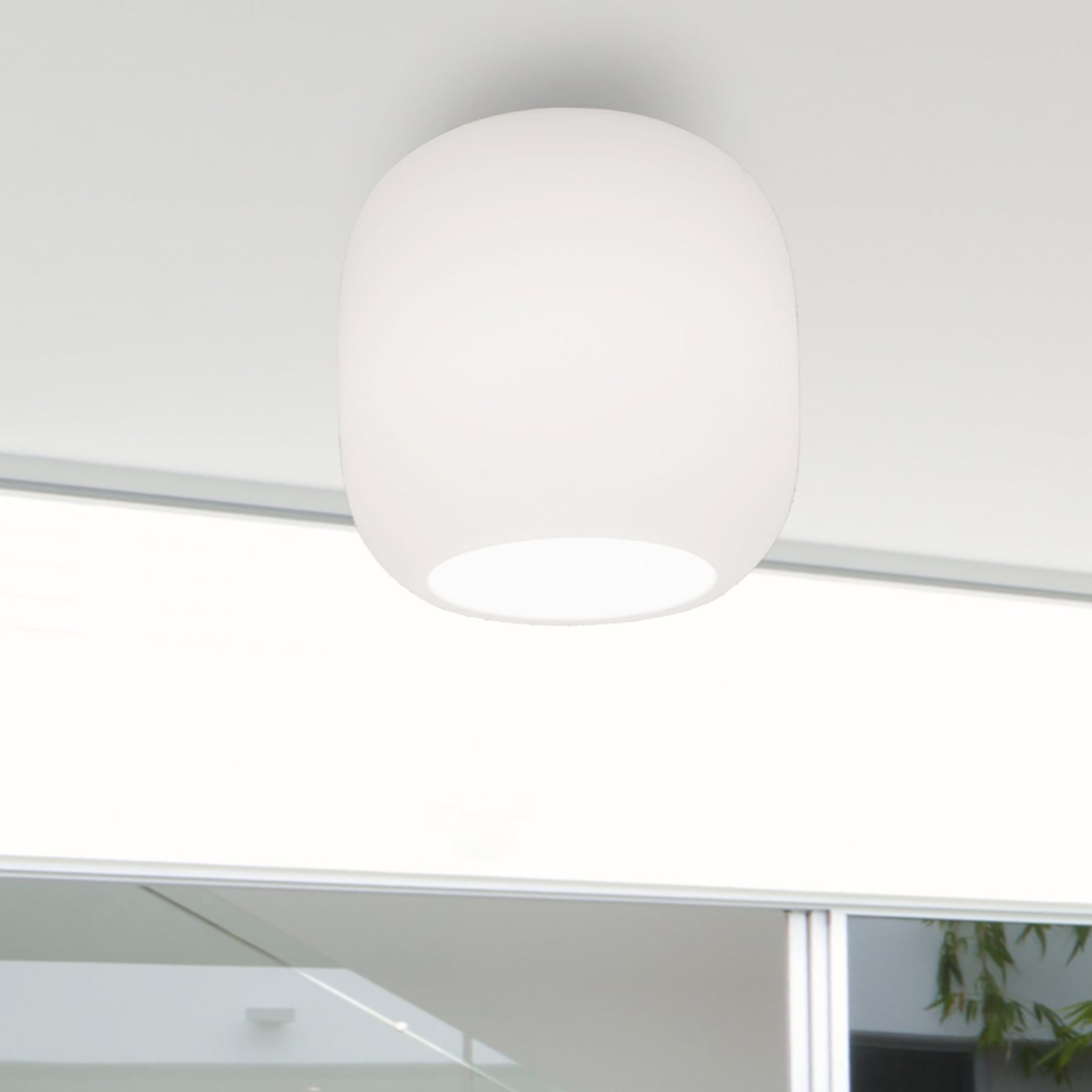 Casablanca Murea plafoniera, bianco opale, Ø 25 cm