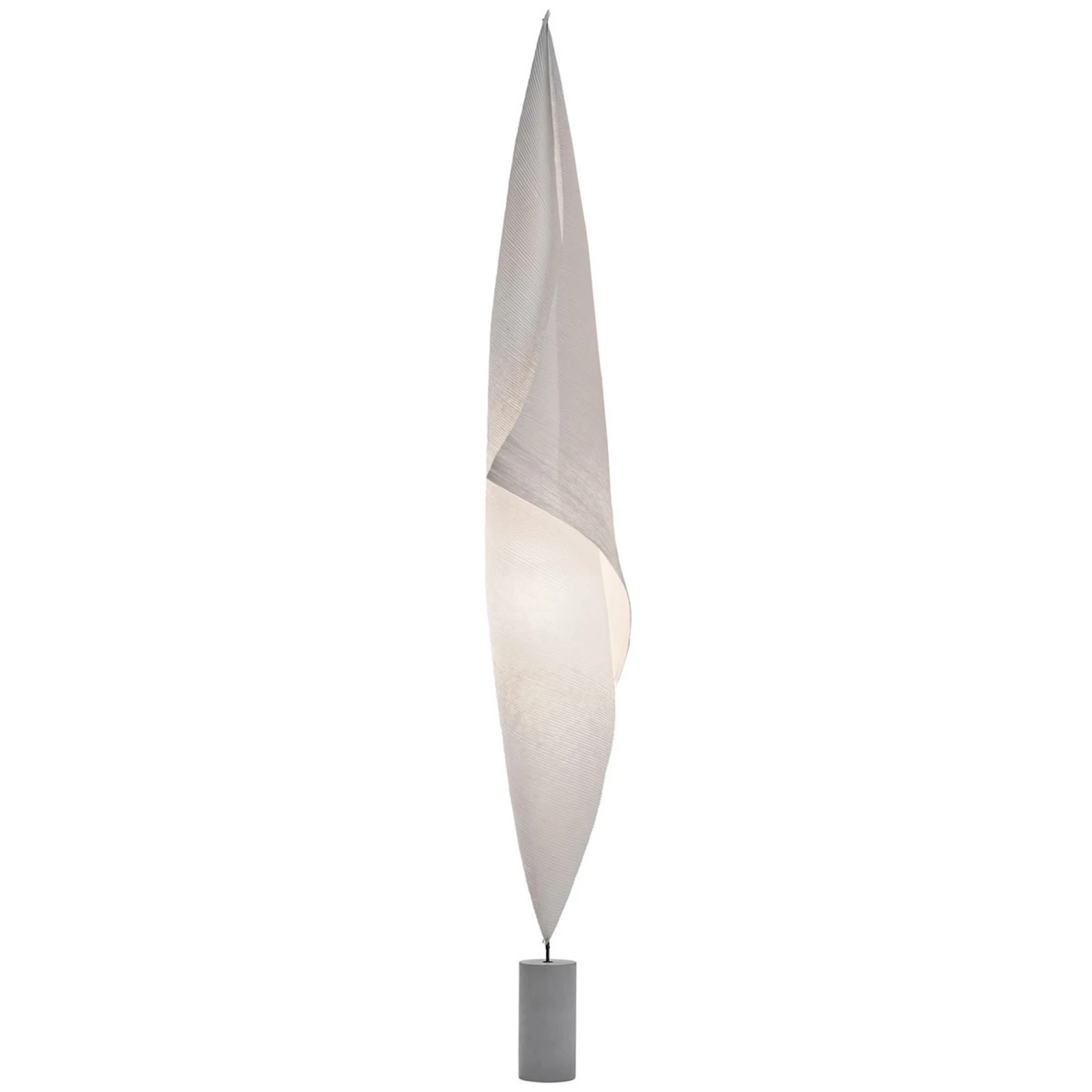 Kokonglignende gulvlampe Wo-Tum-Bu 1 med dimmer