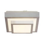 Mirco Square LED Lámpara de Techo L27 Alu/White - Lindby
