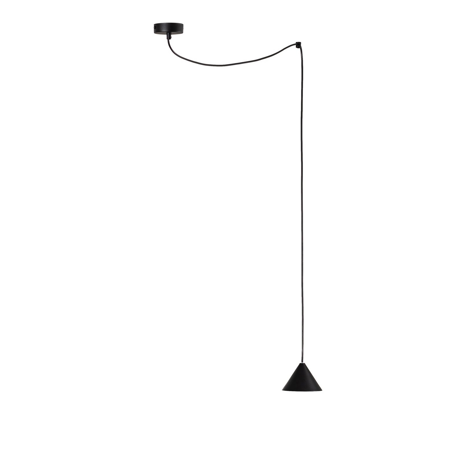 Elit Spider pendant light, black, metal, suspension system 200 cm