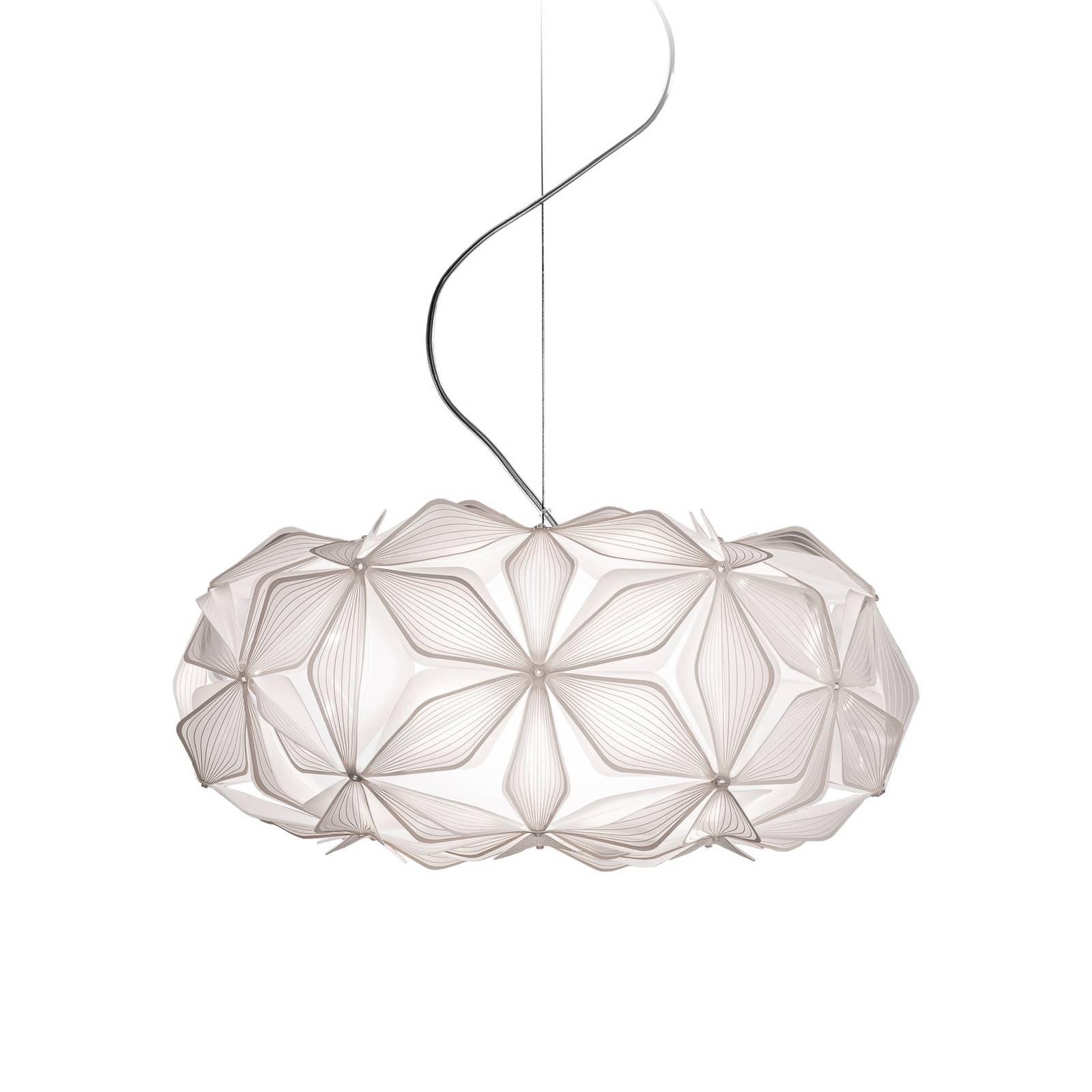 Pendellampe C'EST LA VIE, weiß/Kabel transparent, Ø 53 cm