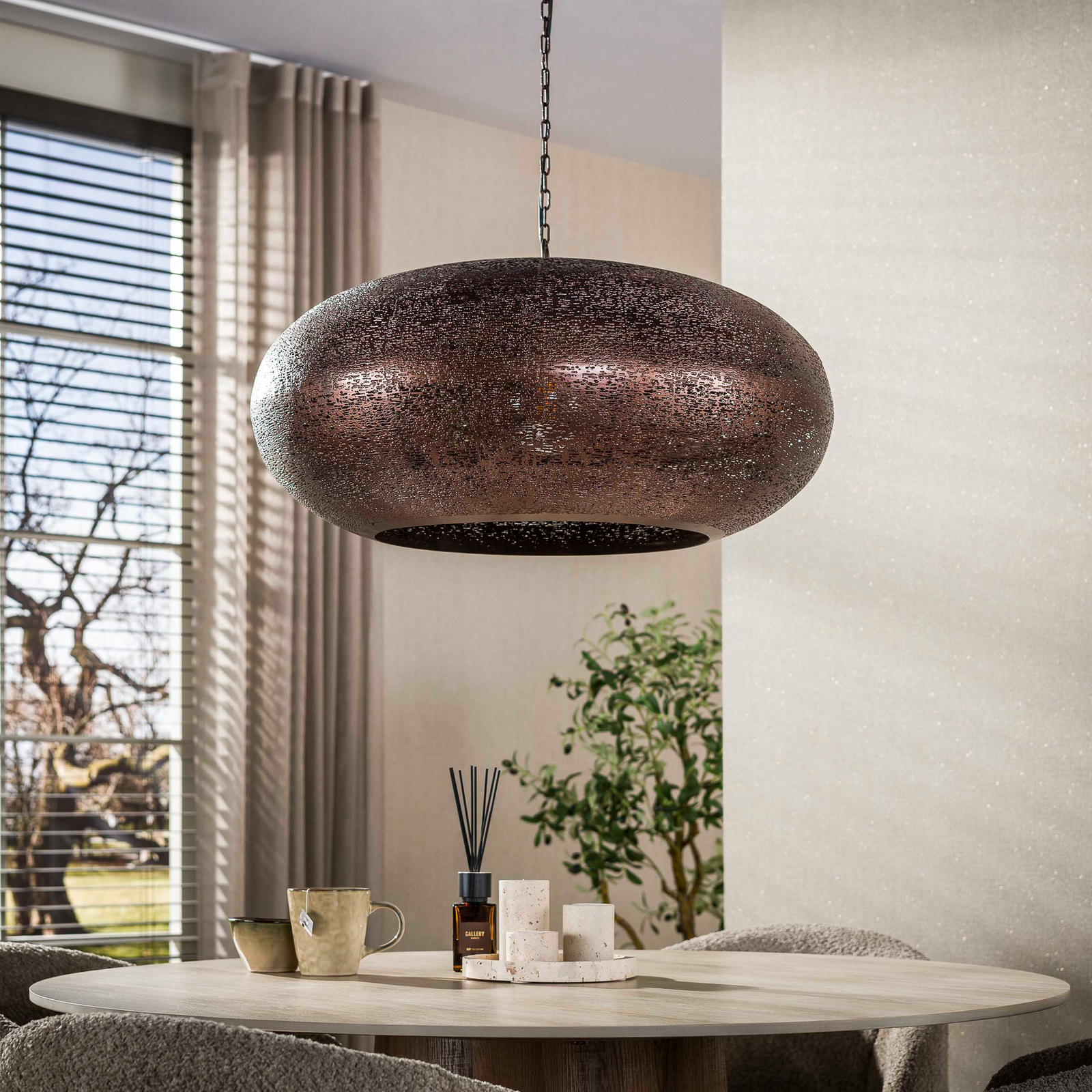 Pendelleuchte Cielo, Ø 68 cm, kupfer, Metall, E27, 1-flammig Pendelleuchte Cielo, Ø 68 cm, kupfer, Metall, E27, 1-flammig