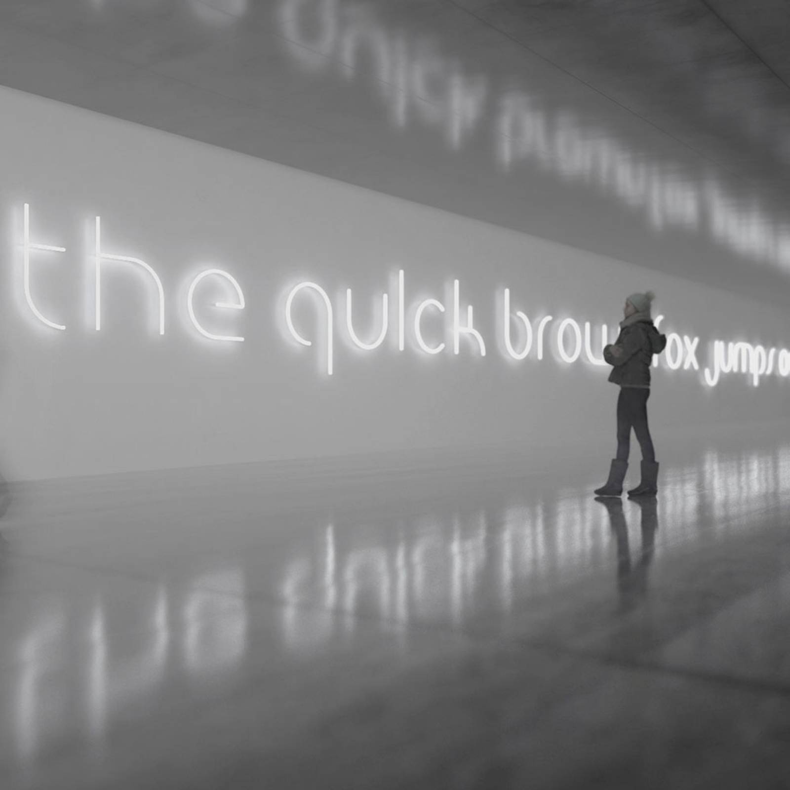 Artemide Alphabet of Light ściana mała litera u