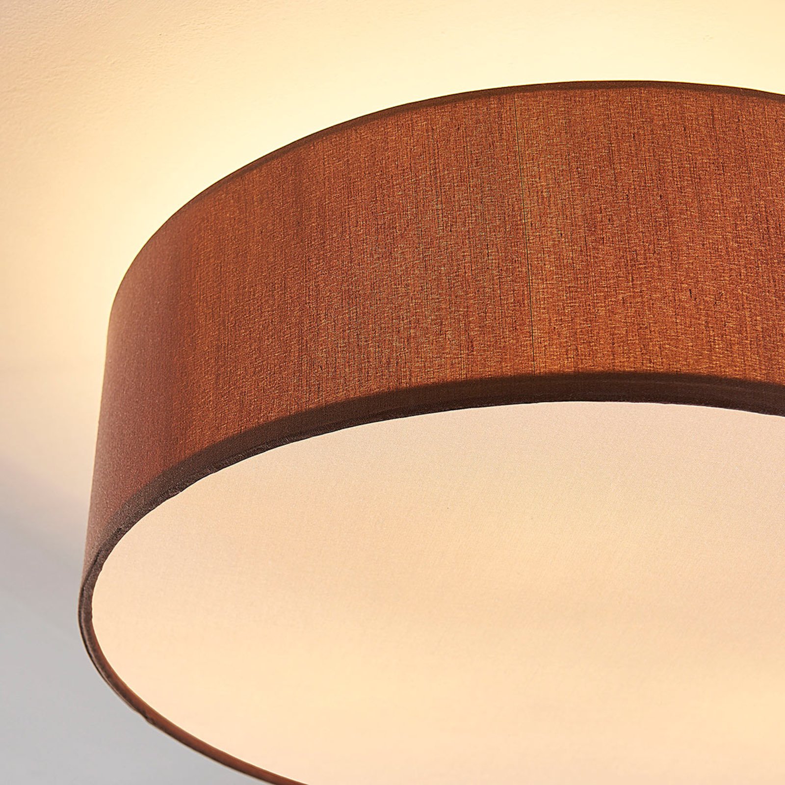 Sebatin Plafondlamp Ø40 Brown/White/Nickel - Lindby