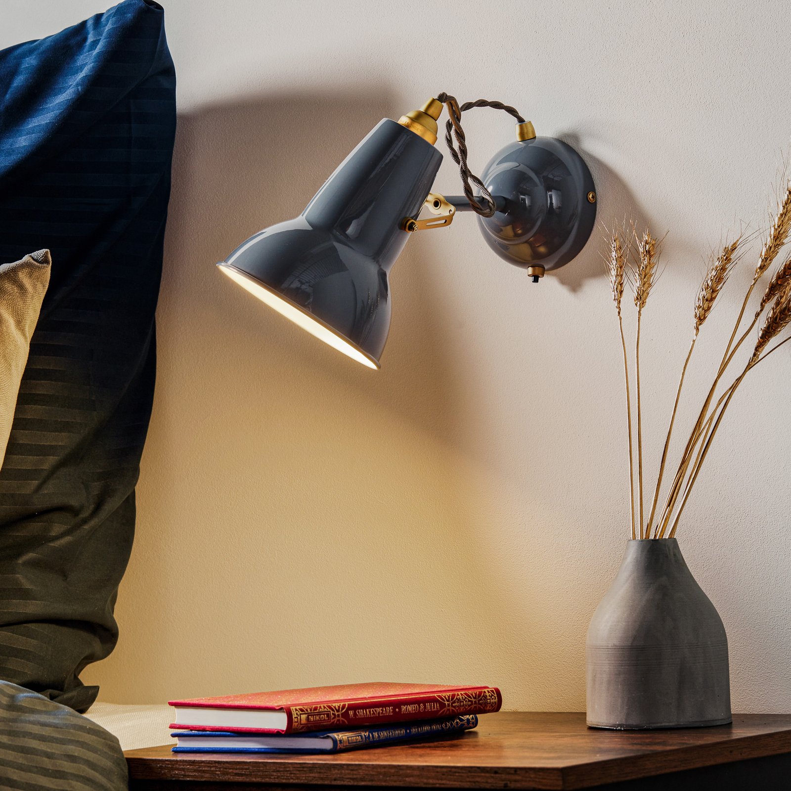 Original 1227 Brass Vegglampe Elephant Grey - Anglepoise