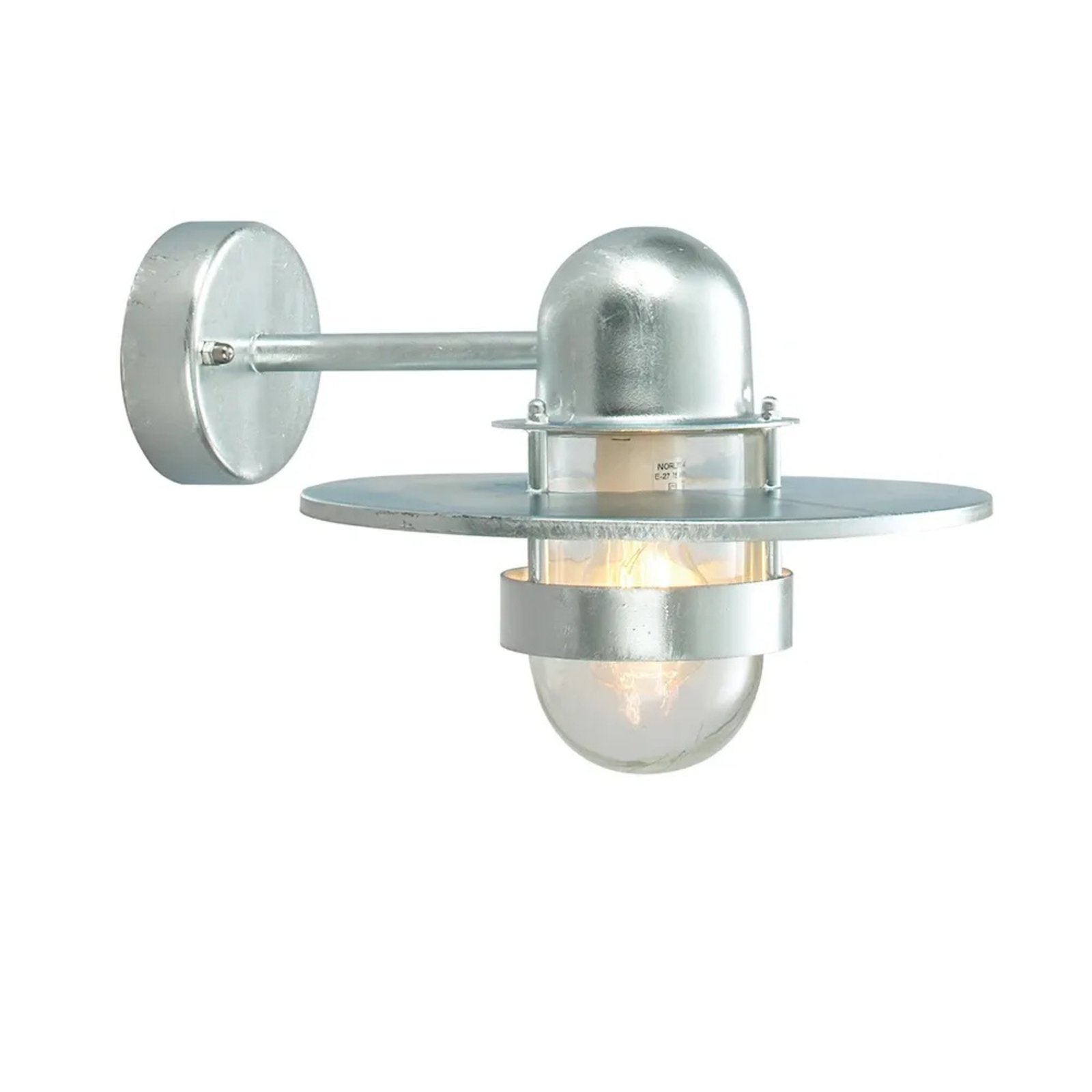 Bergen Outdoor Wall Lamp Galvanised - Norlys