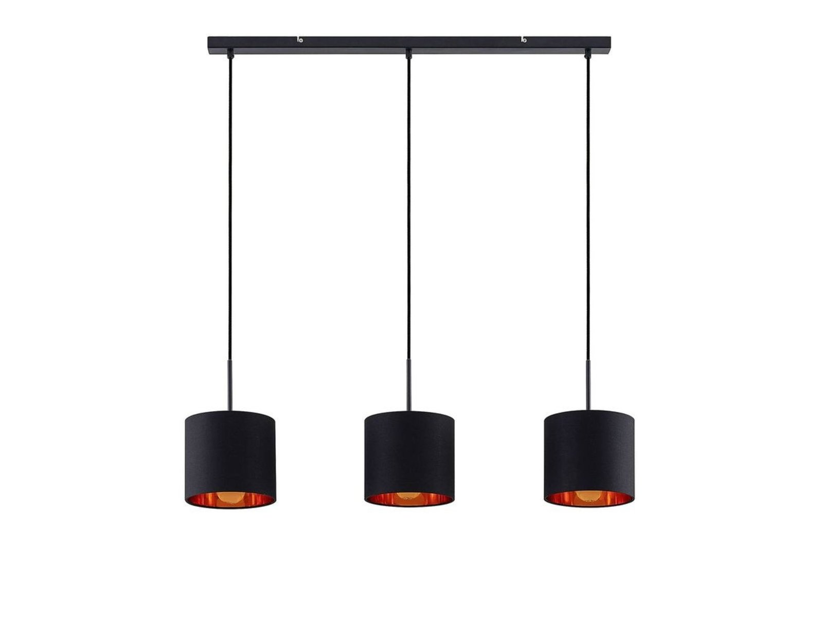 Trinika 3 Lustră Pendul Black/Gold - Lindby