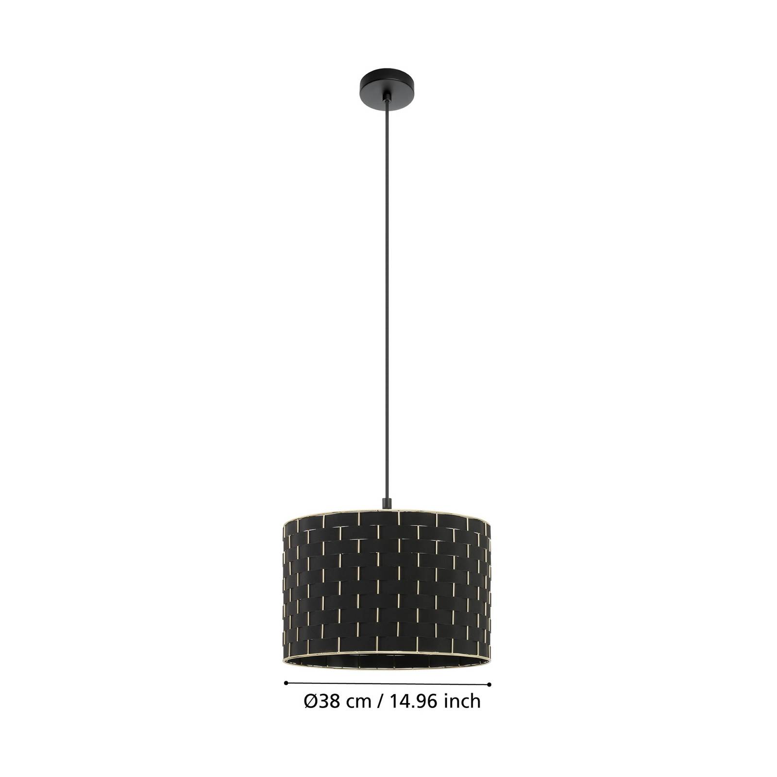 Lampa wisząca Marasales wykonana z tkaniny, Ø 38 cm