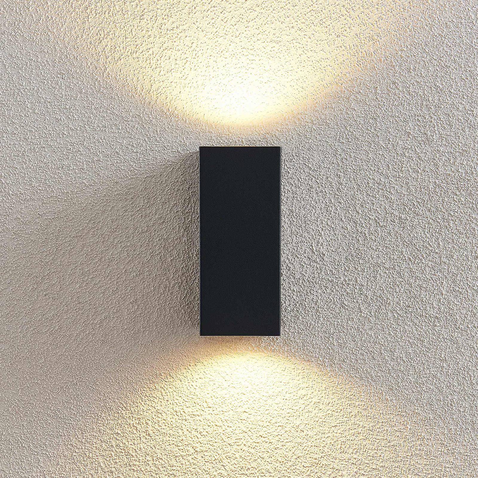 ELC Fijona utendørs LED-vegglampe, kantet, 15 cm