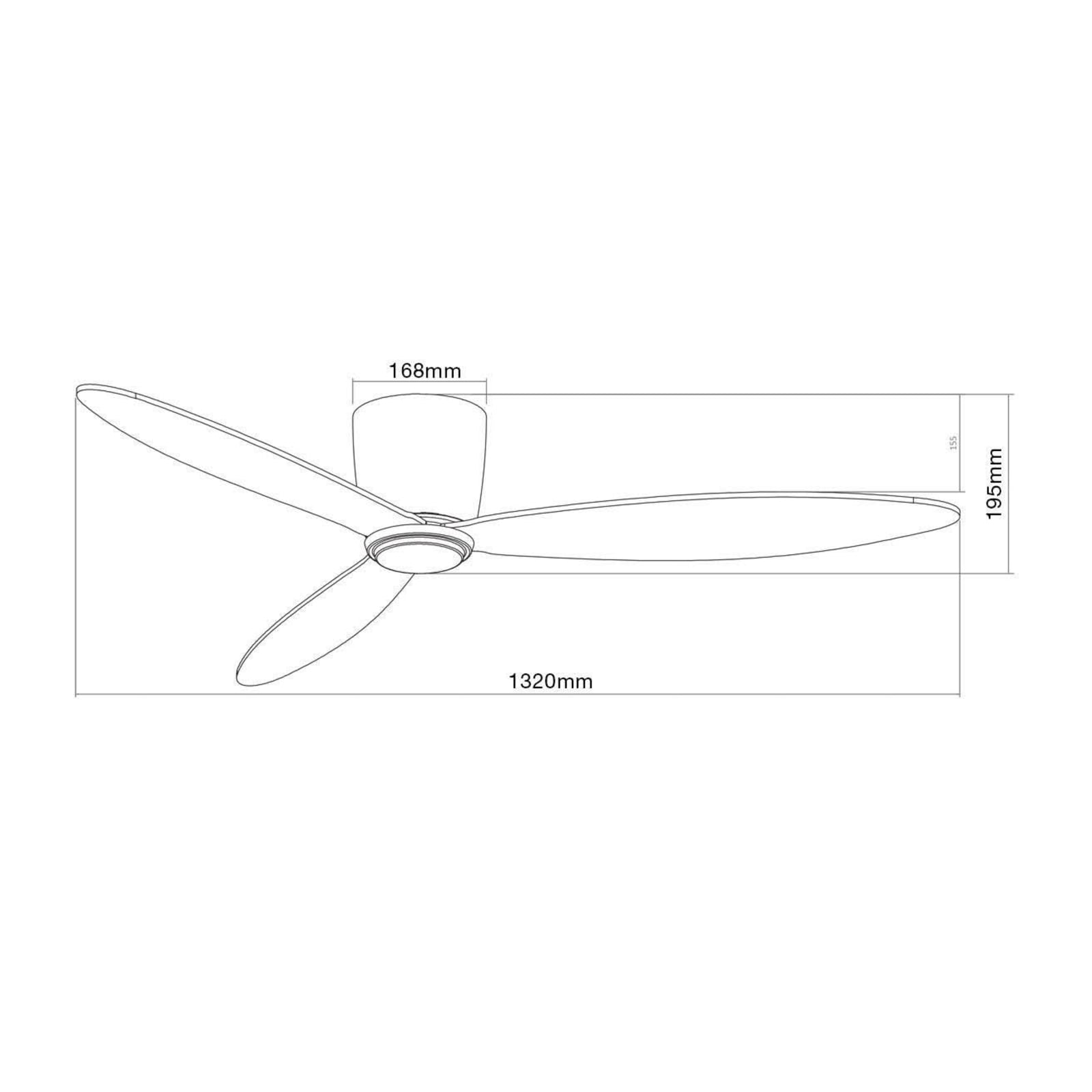 Airfusion Radar Deckenventilator schwarz 132cm leise, Beacon