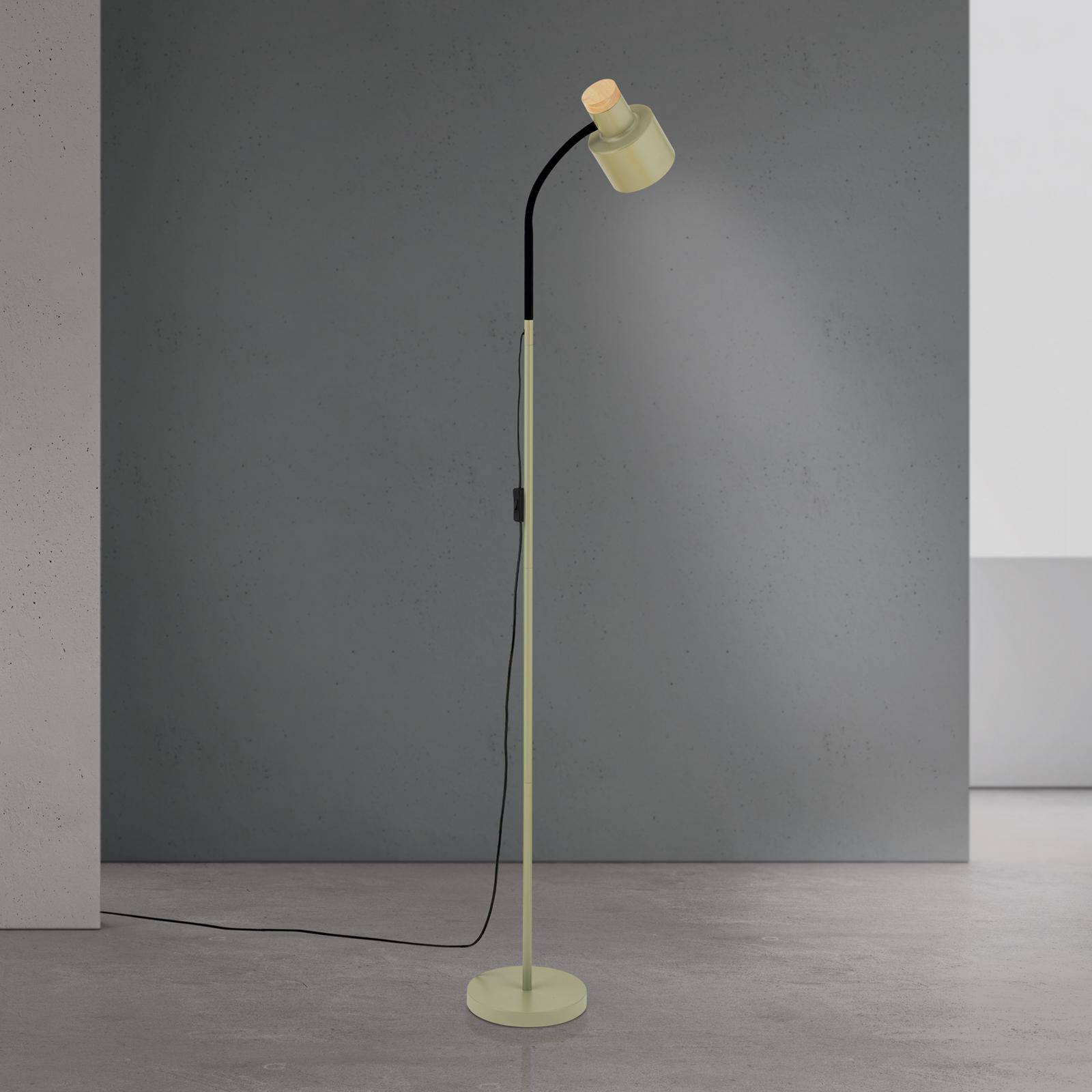 Lampa stojąca Gili, stal, jasnozielona, wysokość 150 cm, E27